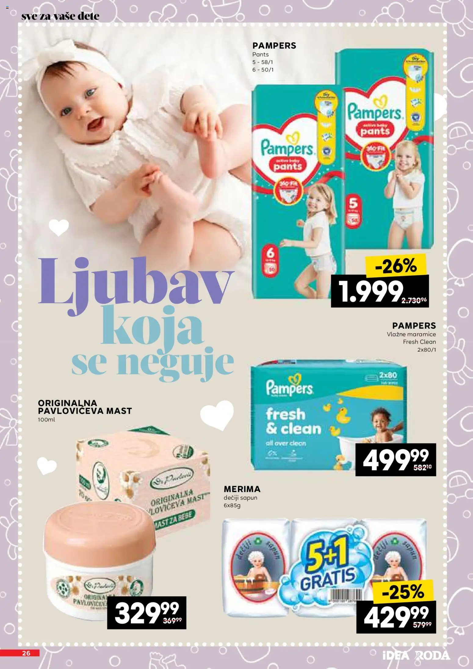 Roda katalog - važi od 16.04.2026 | Strana: 26 | Proizvode: Pampers, Mast, Pavloviceva mast, Sapun
