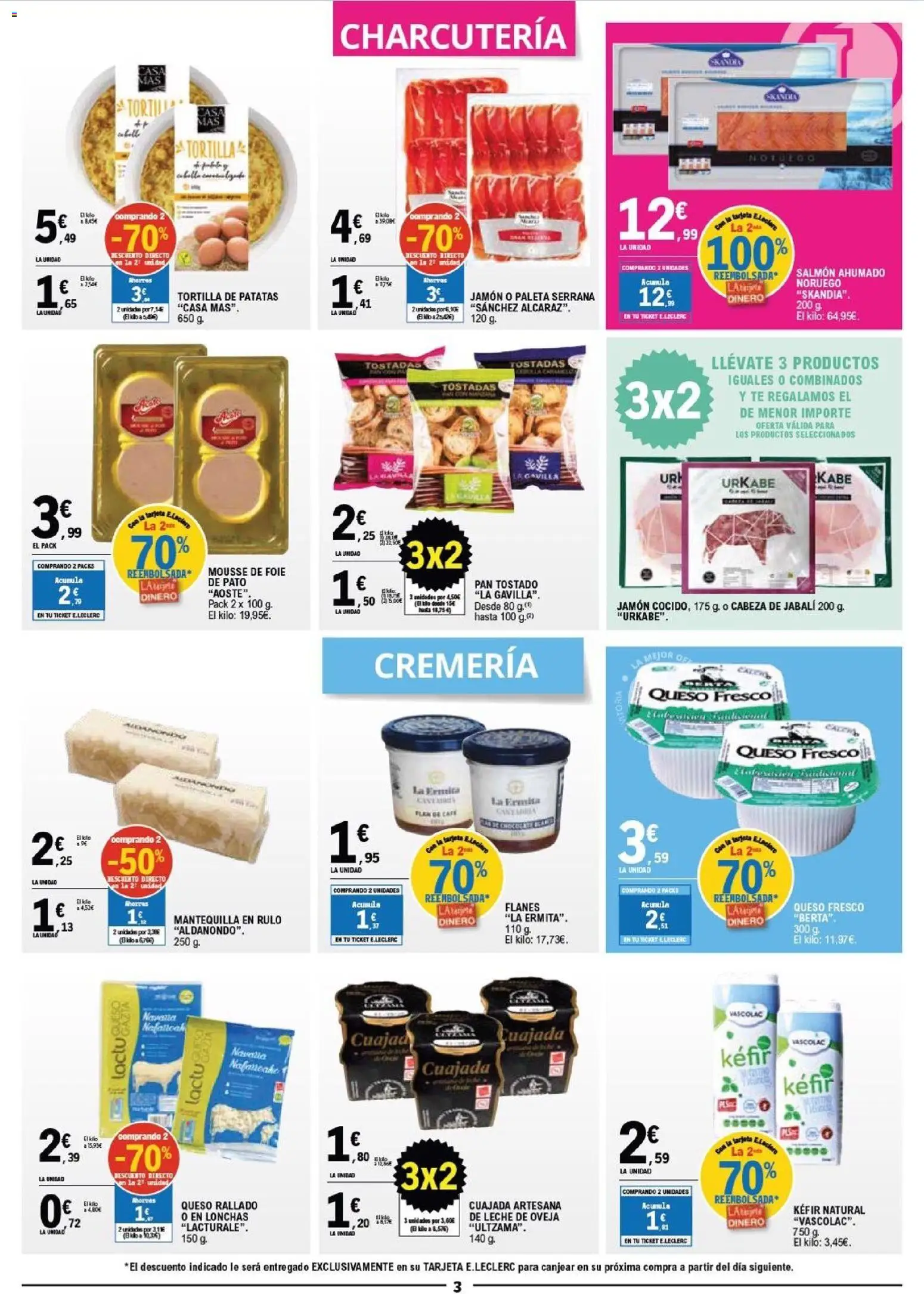 E.Leclerc Black Friday │ válido desde el 26.11.2025 | Página: 3 | Productos: Mousse, Queso, Pan, Queso fresco