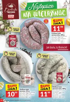 Pogląd oferty "Twój Market gazetka" - ważna od 01.04.2026 | Strona: 14 | Produkty: Kiełbasa, Biała kiełbasa