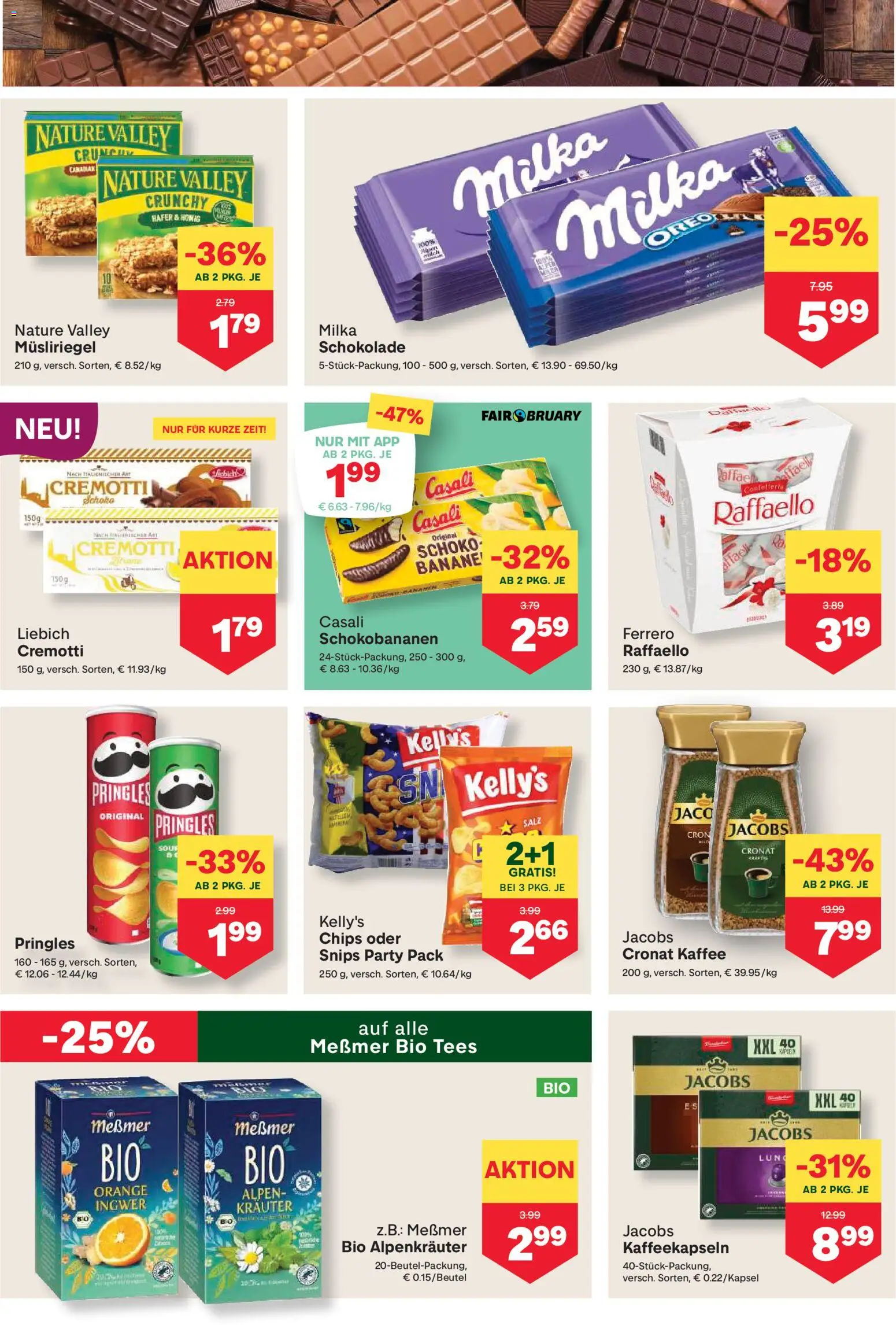 MPREIS Steyr gültig ab 13.02.2026 | Seite: 8 | Produkte: Chips, Salz, Kaffee, Schokolade