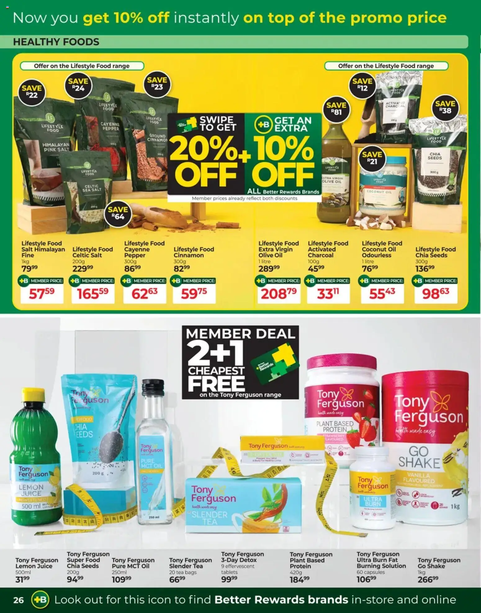 New Dis-Chem catalogue – valid from 13.01.2026 | Page: 26 | Products: Oil, Juice, Tea, Salt