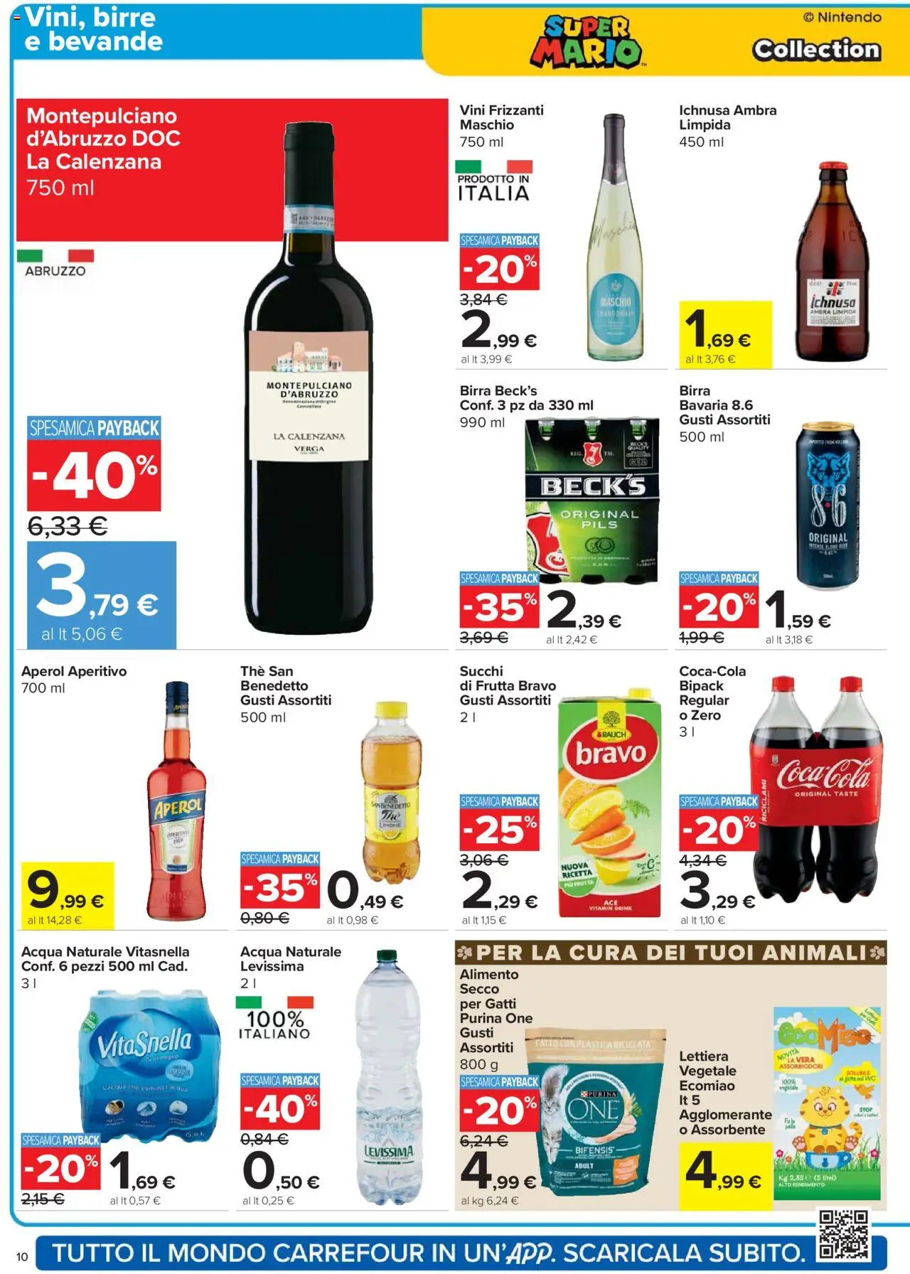 Volantino Carrefour del 14.10.2025 | Pagina: 10 | Prodotti: Limone, Acqua naturale, Aperol, Aperitivo