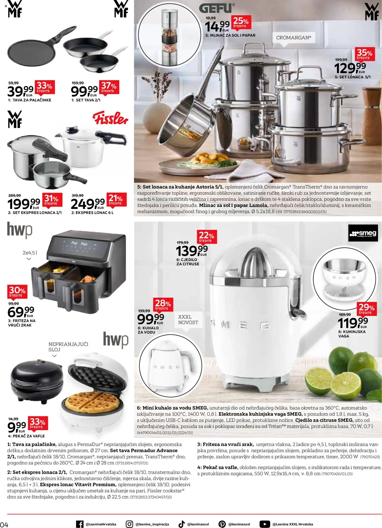 Lesnina katalog | vrijedi od 24.02.2026 | Stranica: 4 | Proizvodi: Friteza, Sol, Papar, Mlinac za sol i papar