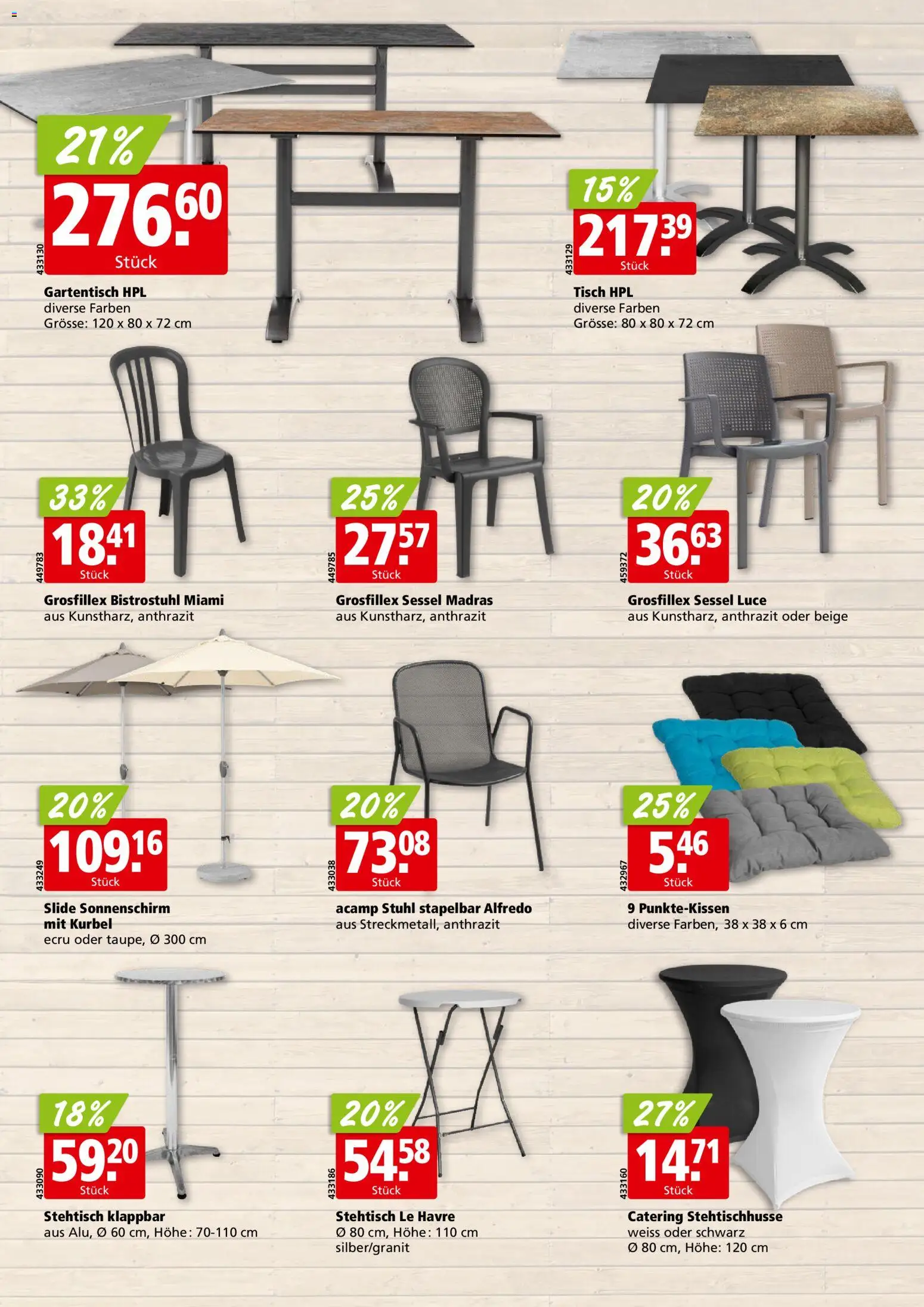 Aligro Aktionen Garten Chavannes, Matran, Genf, Sitten – gültig ab 02.03.2026 | Seite: 2 | Produkte: Tisch, Sessel, Stuhl