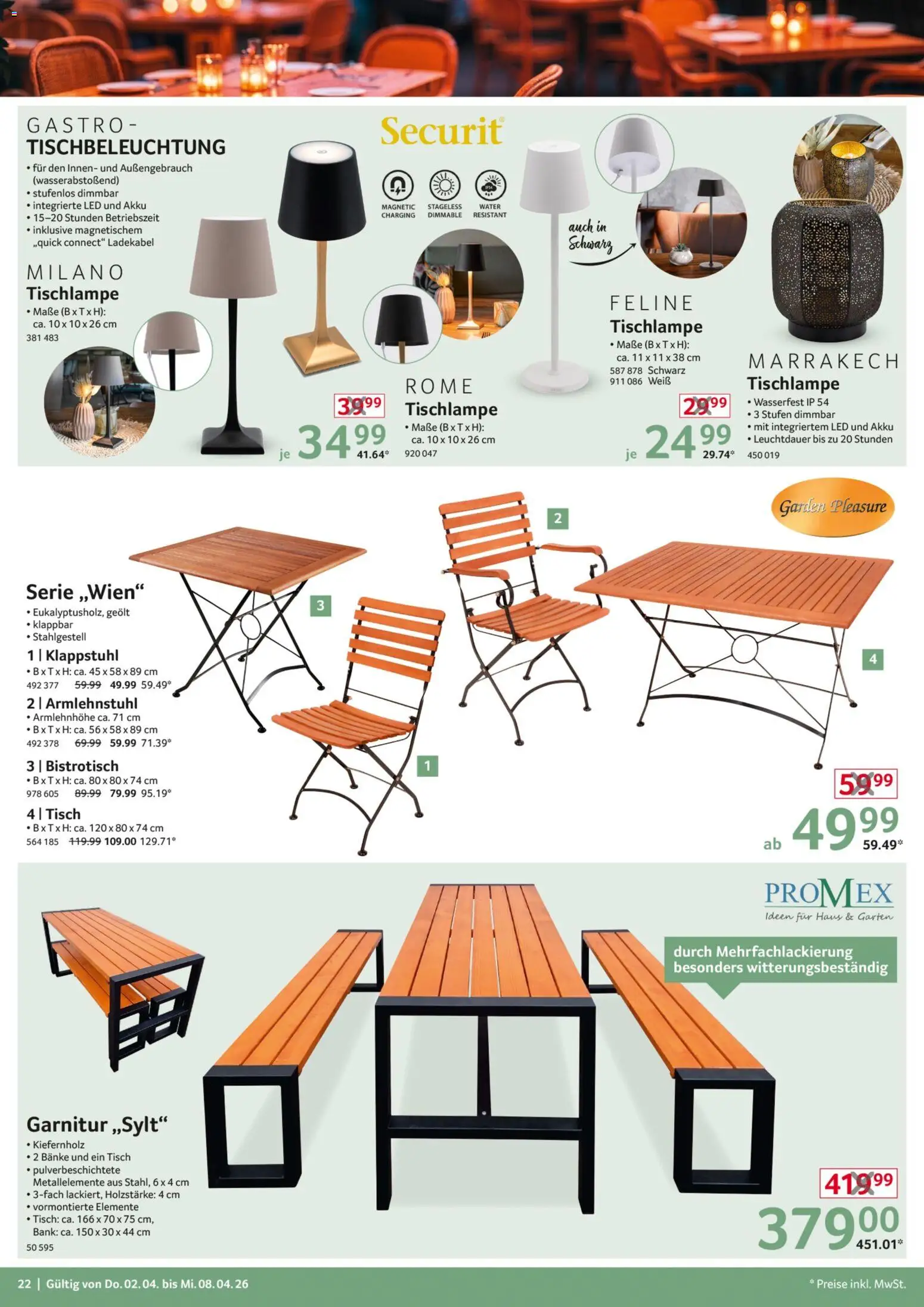 Selgros Non Food – gültig ab 02.04.2026 | Seite: 22 | Produkte: Tisch, Ladekabel