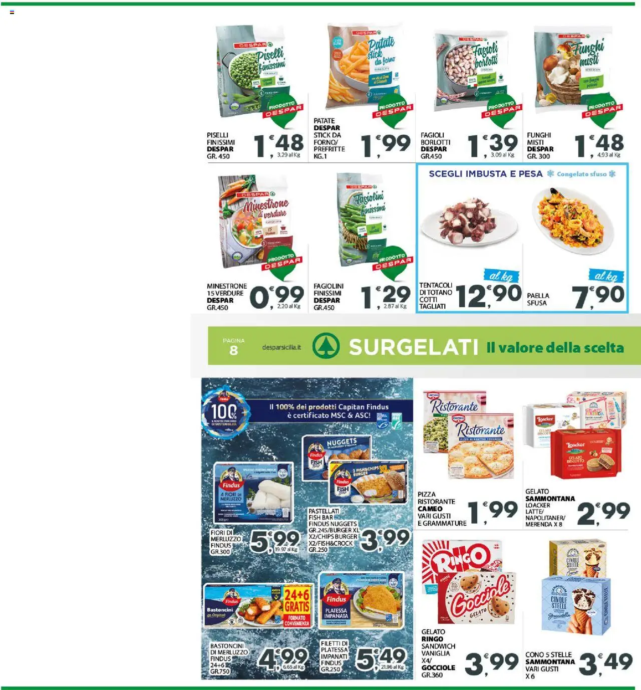 Volantino Eurospar del 29.09.2025 | Pagina: 8 | Prodotti: Minestrone, Nuggets, Fagioli, Totano
