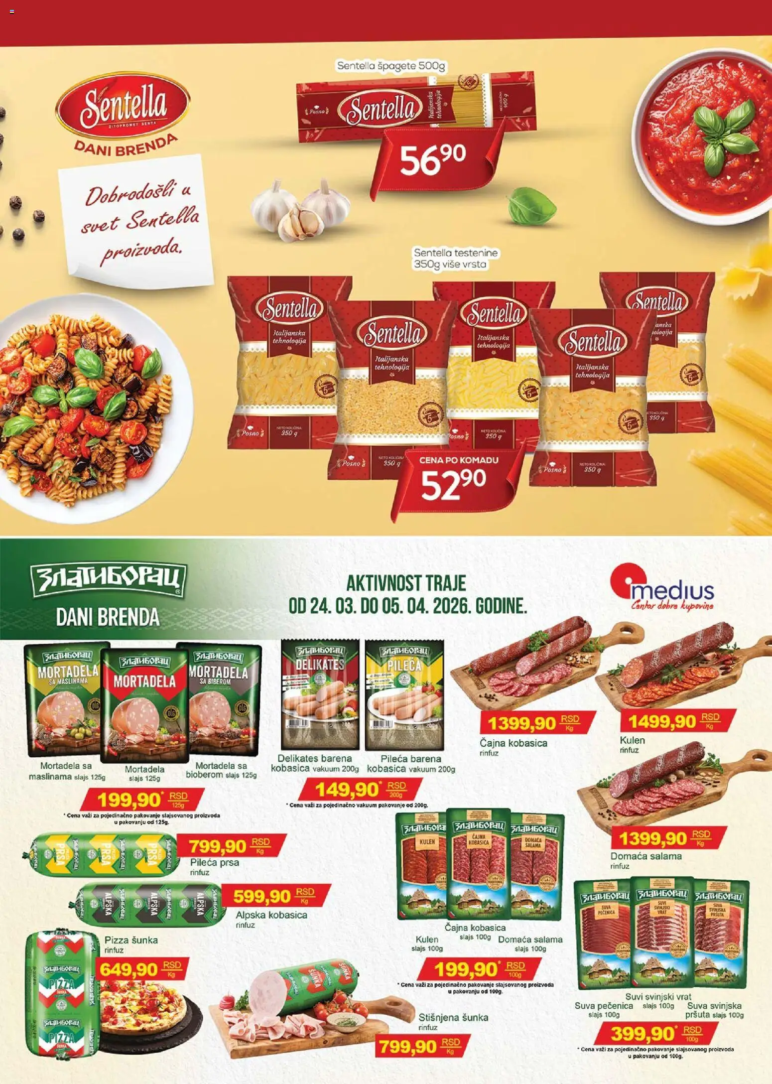 Medius katalog - važi od 24.03.2026 | Strana: 10 | Proizvode: Kulen, Svinjski vrat, Pakovanje, Šunka