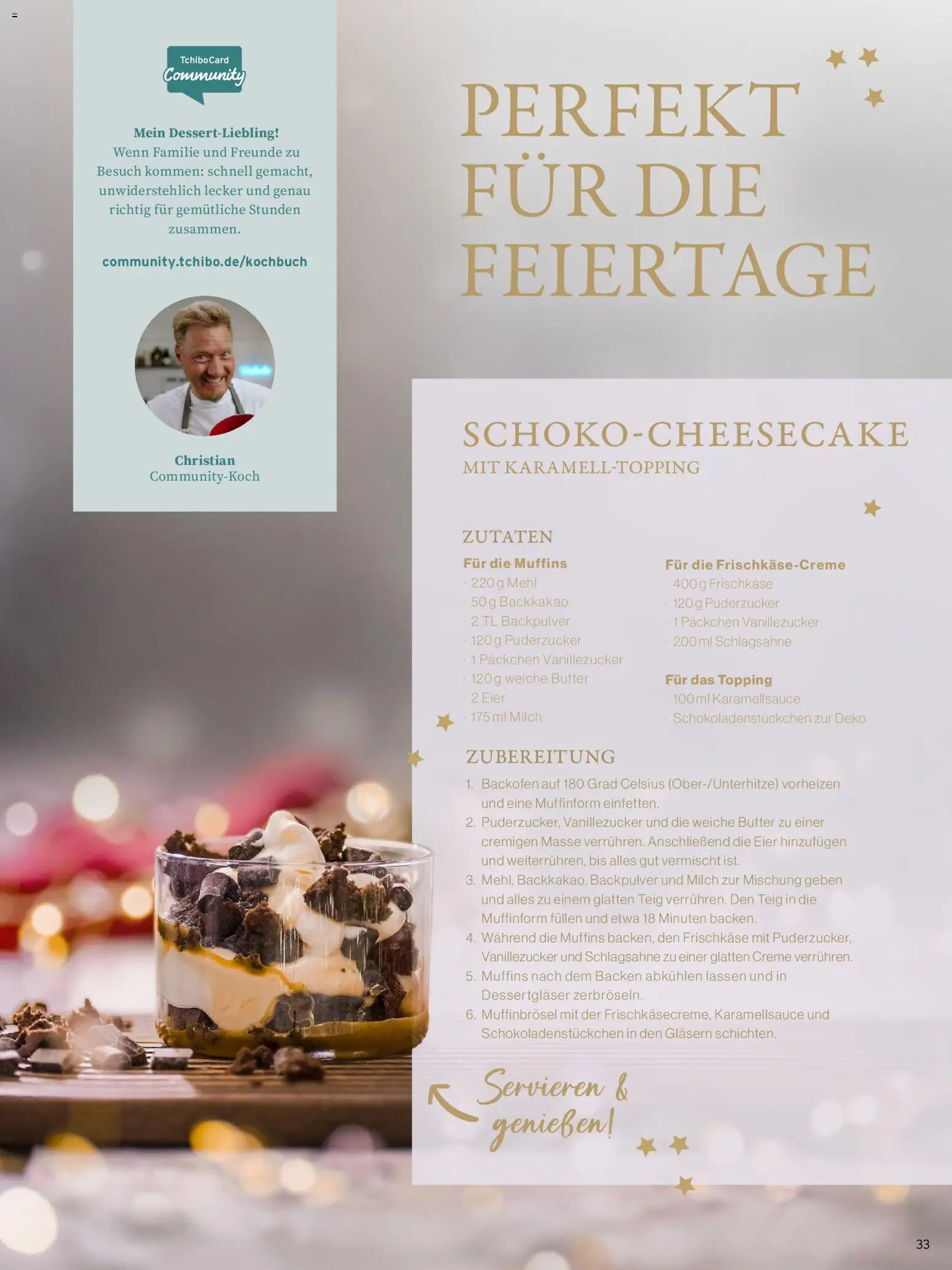 Tchibo Katalog Moment – gültig ab 01.12.2025 | Seite: 33 | Produkte: Mehl, Milch, Backofen, Frischkase