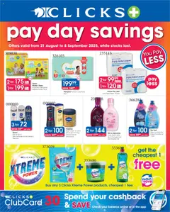Preview of Clicks specials valid from 21.08.2025