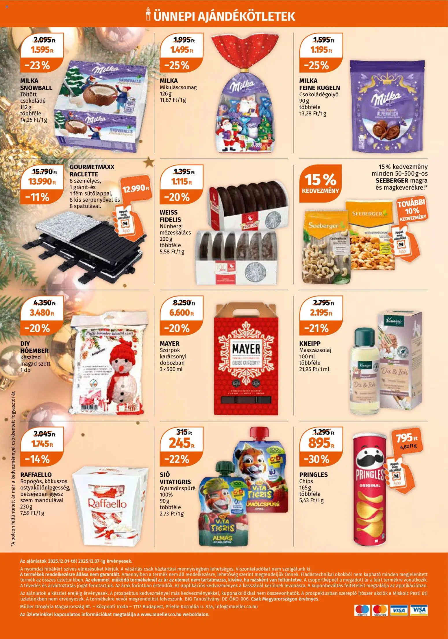 Müller akciós ujság - amely érvényes a következő dátumtól: 01.12.2025 | Oldal: 14 | Termékek: Pringles, Raclette, Raffaello, Csokoládé