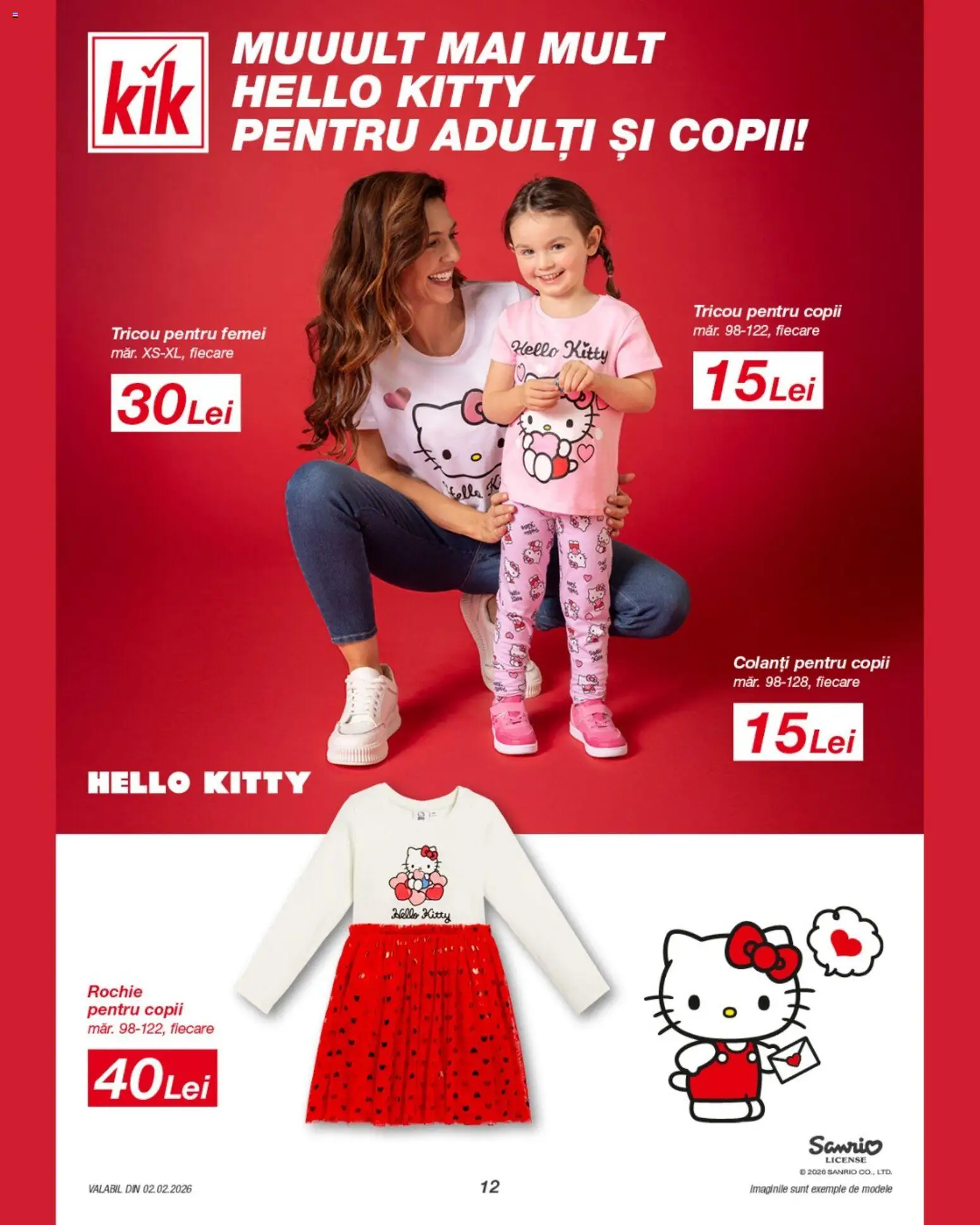 Noul catalog Kik – valabil de la 02.02.2026 | Pagină: 12 | Produse: Rochie, Tricou, Colanți