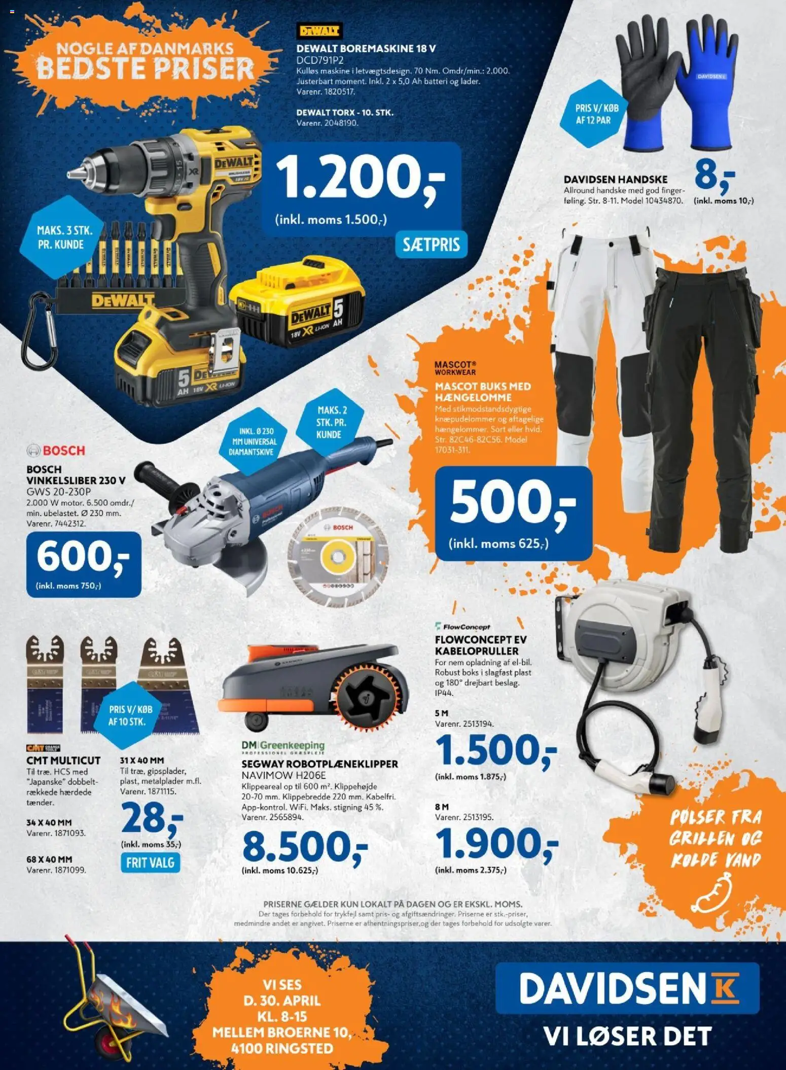 Davidsen tilbudsavis – gyldig fra 30.04.2026 | Side: 40 | Produkter: Boks, Pølser, Boremaskine, Batteri