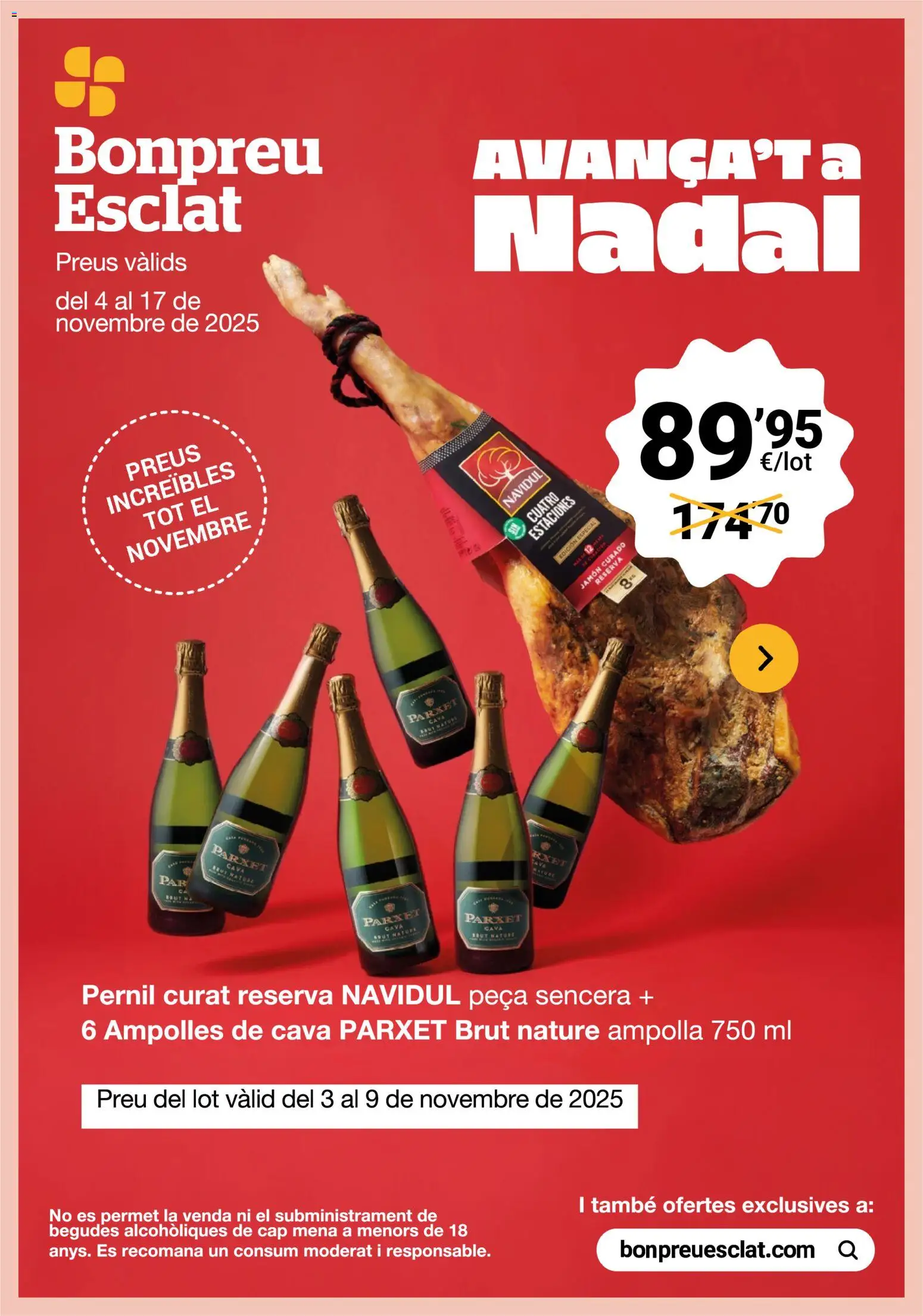 Bonpreu folleto │ válido desde el 04.11.2025 | Página: 1 | Productos: Jamón