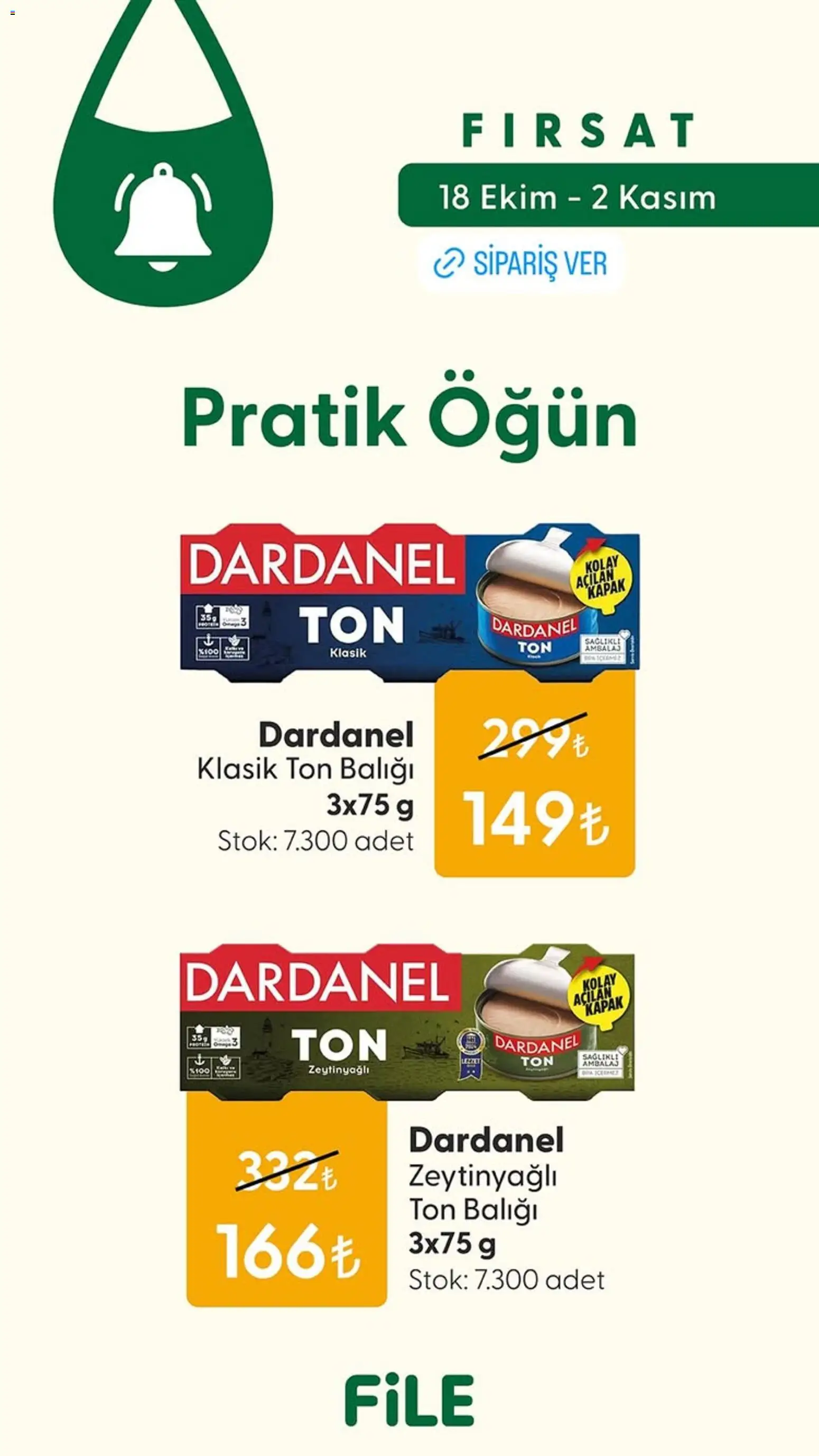 File Market Firsat - 18.10.2025 tarihinden itibaren geçerlidir | Sayfa: 1 | Ürünler: Ton balığı