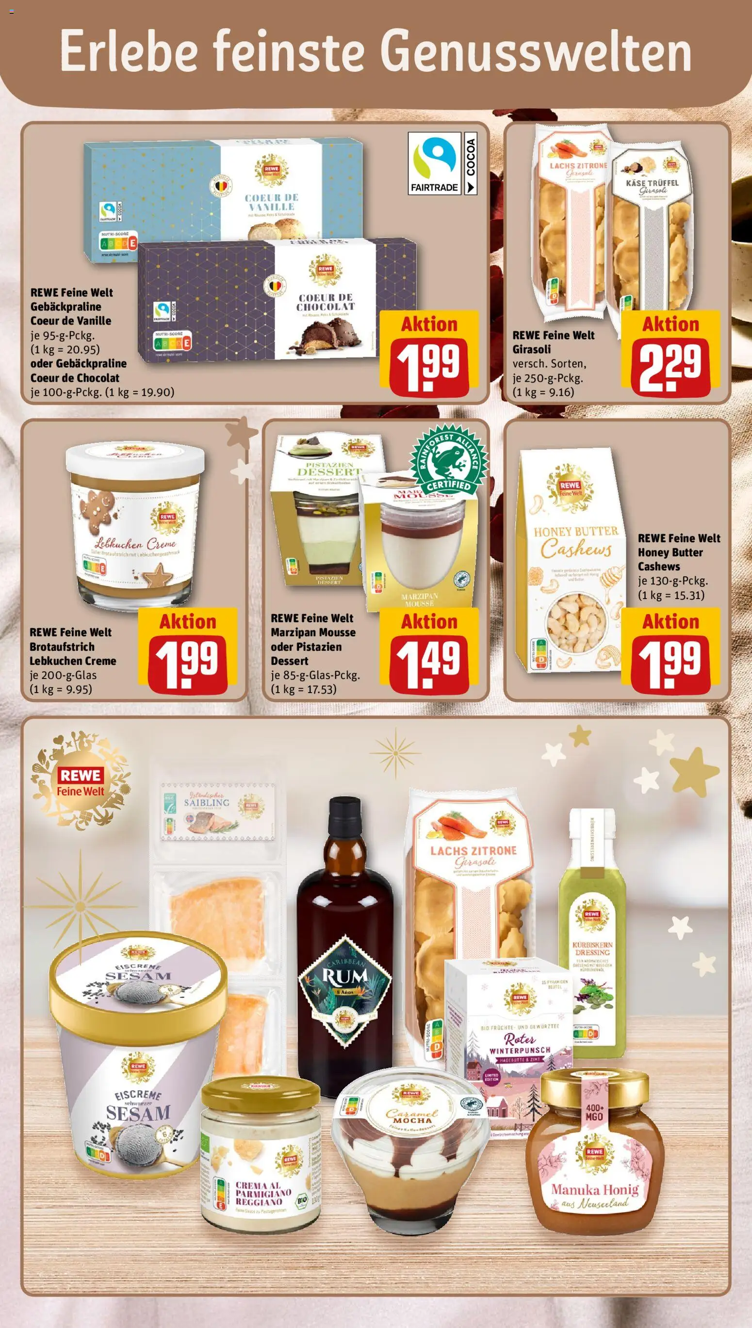 Rewe Prospekt 	 – gültig ab 17.11.2025 | Seite: 16 | Produkte: Rum, Dressing, Creme, Pasta