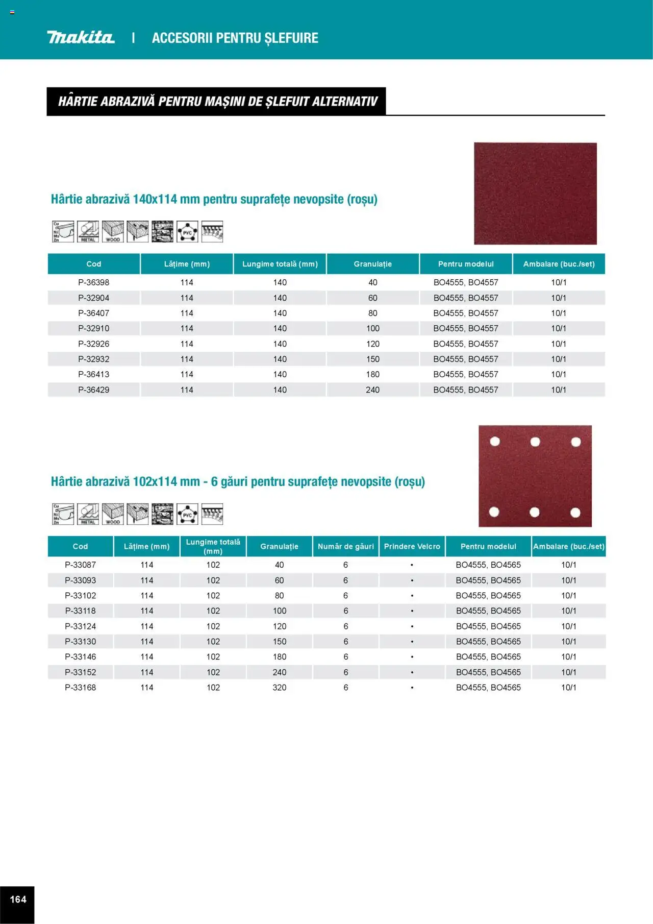 Noul catalog Makita – valabil de la 01.04.2025 | Pagină: 164