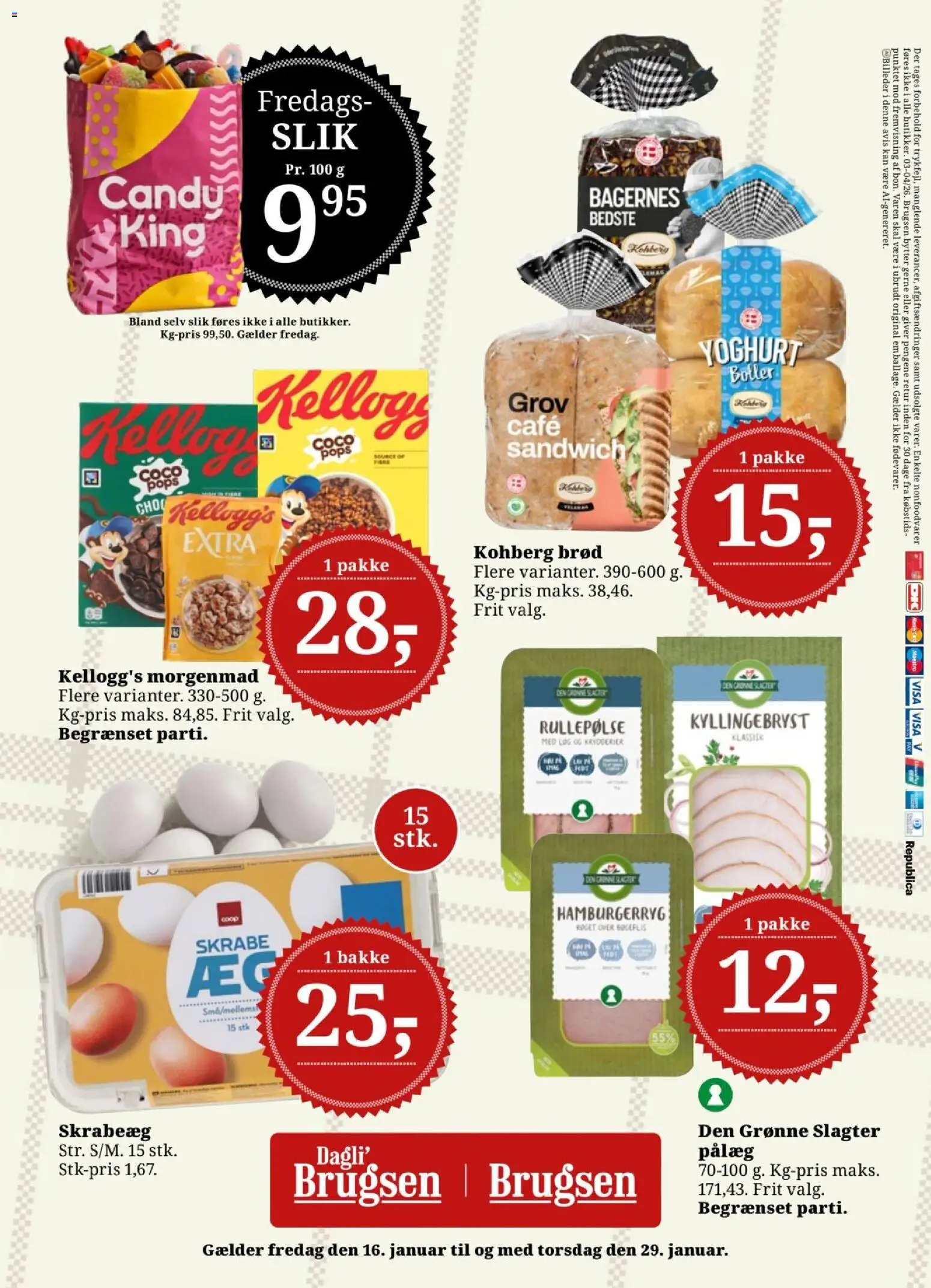 Dagli'Brugsen tilbudsavis – gyldig fra 16.01.2026 | Side: 18 | Produkter: Yoghurt, Løg, Pålæg, Hamburgerryg