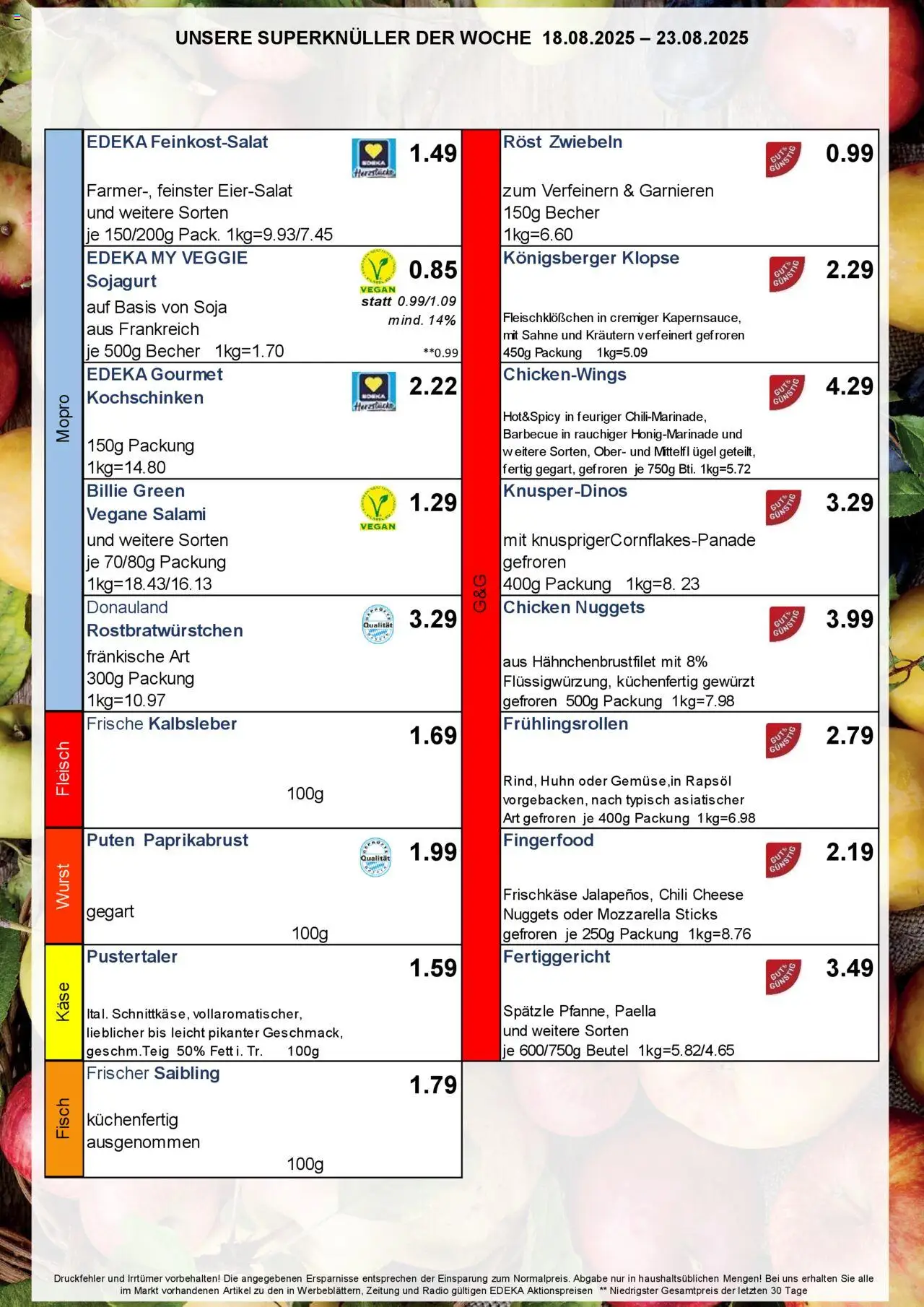 Simmel - Bayern - gültig ab dem 18.08.2025 | Seite: 7 | Produkte: Fisch, Zwiebeln, Salami, Frischkase