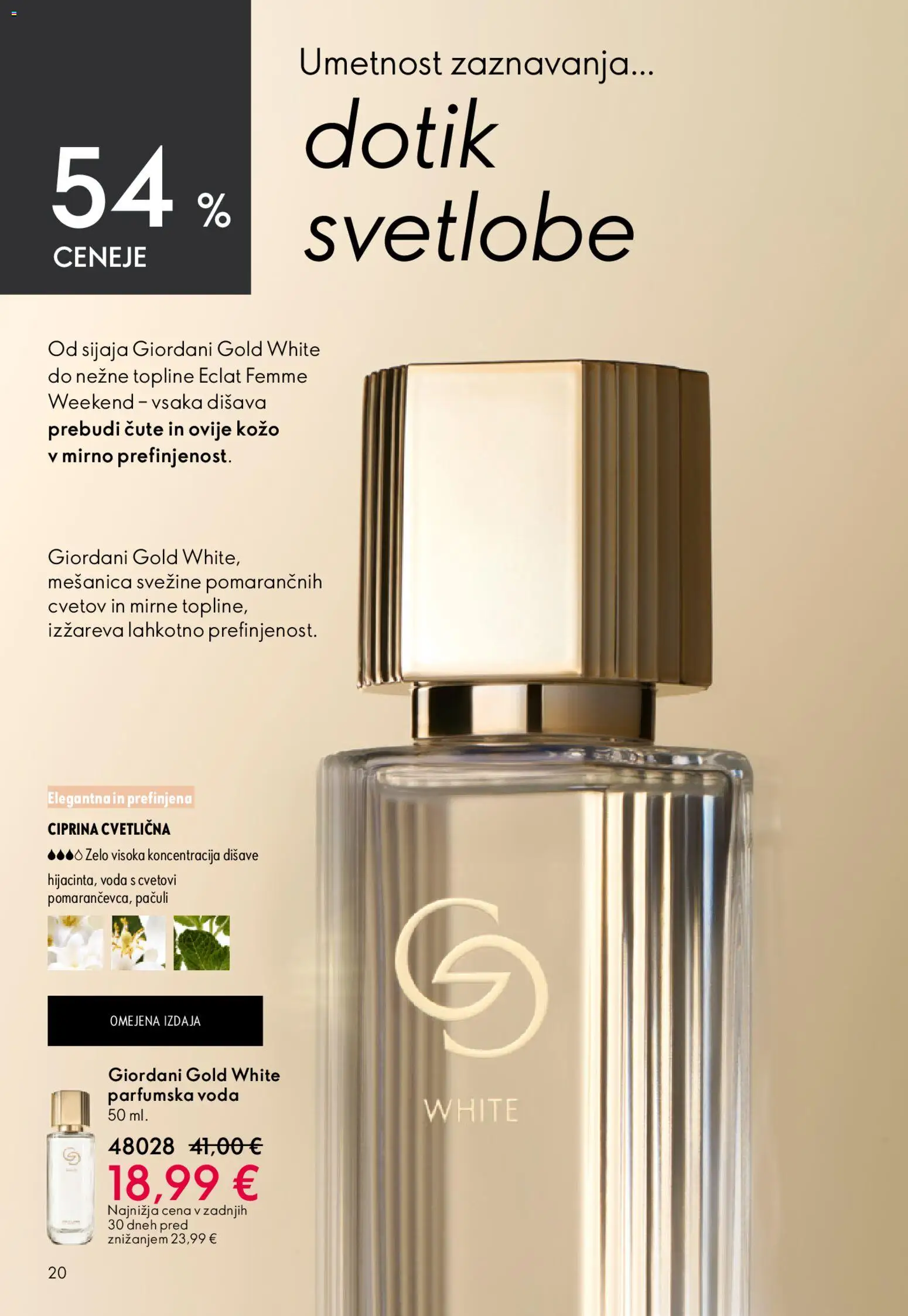 Novi Oriflame katalog ponudbe – veljaven od 22.04.2026 | Stran: 20 | Izdelki: Disava, Voda, Parfumska voda