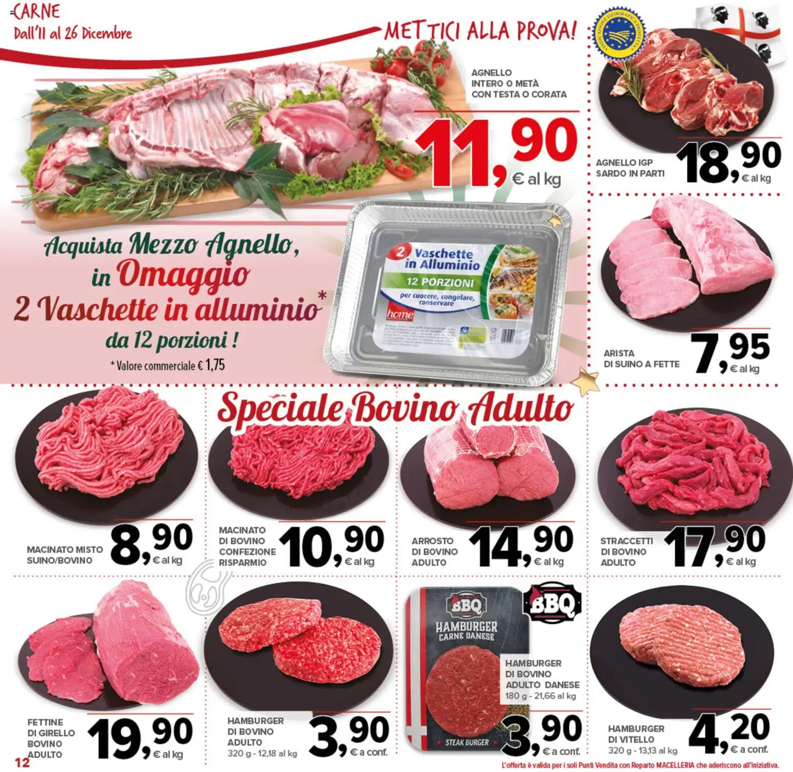 Volantino Todis del 11.12.2025 | Pagina: 12 | Prodotti: Bovino, Arrosto, Suino, Hamburger
