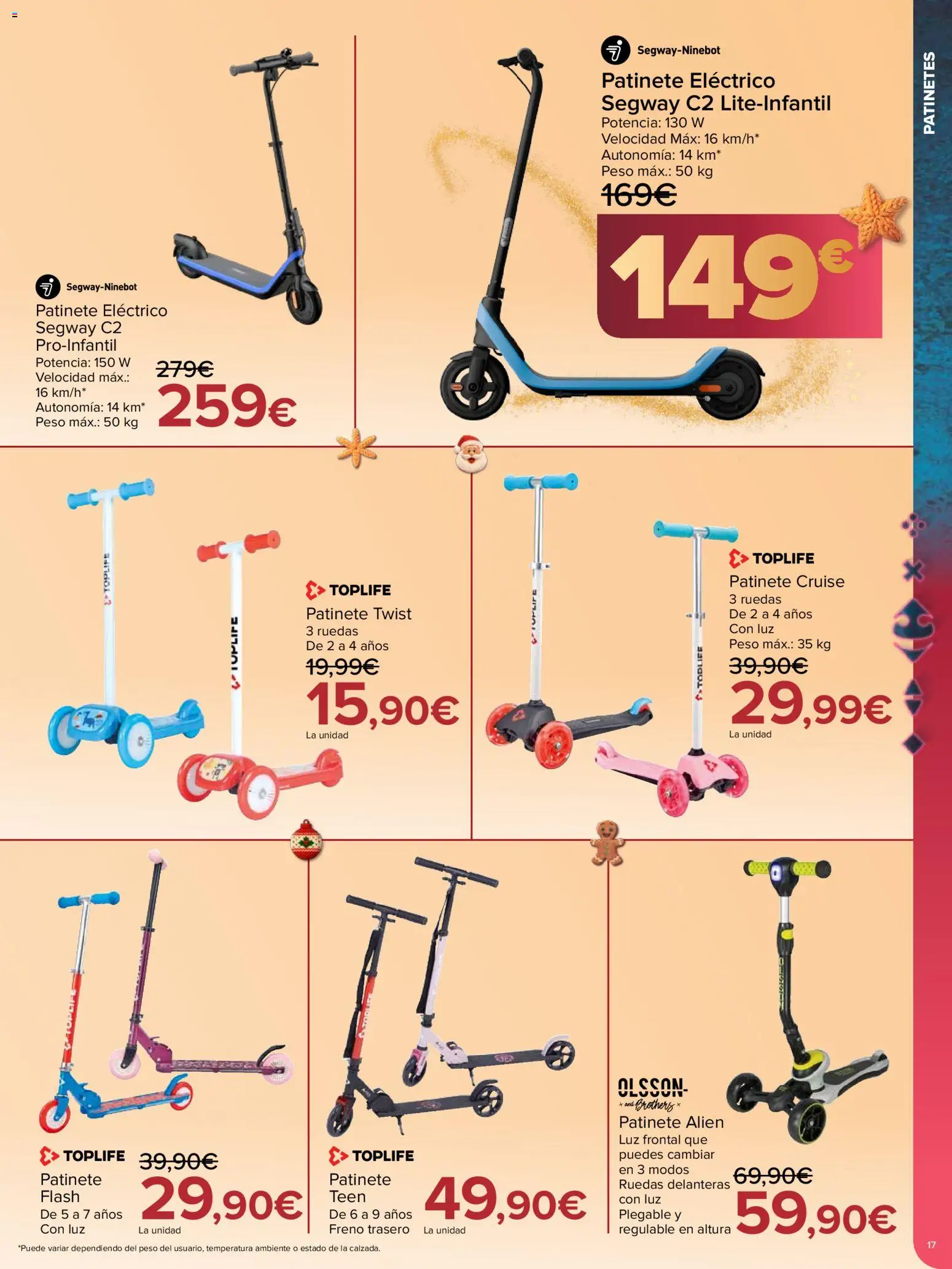 Carrefour folleto │ válido desde el 10.12.2025 | Página: 17 | Productos: Patinete, Peso, Ελιές
