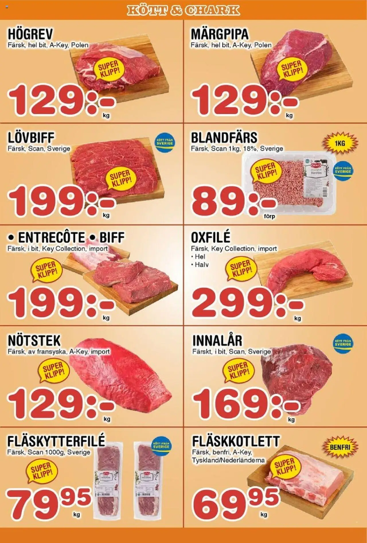 Nya Pulsen reklamblad aktuell från 29.09.2025 | Sida: 3 | Produkter: Fläskytterfilé, Lövbiff, Blandfärs, Oxfilé