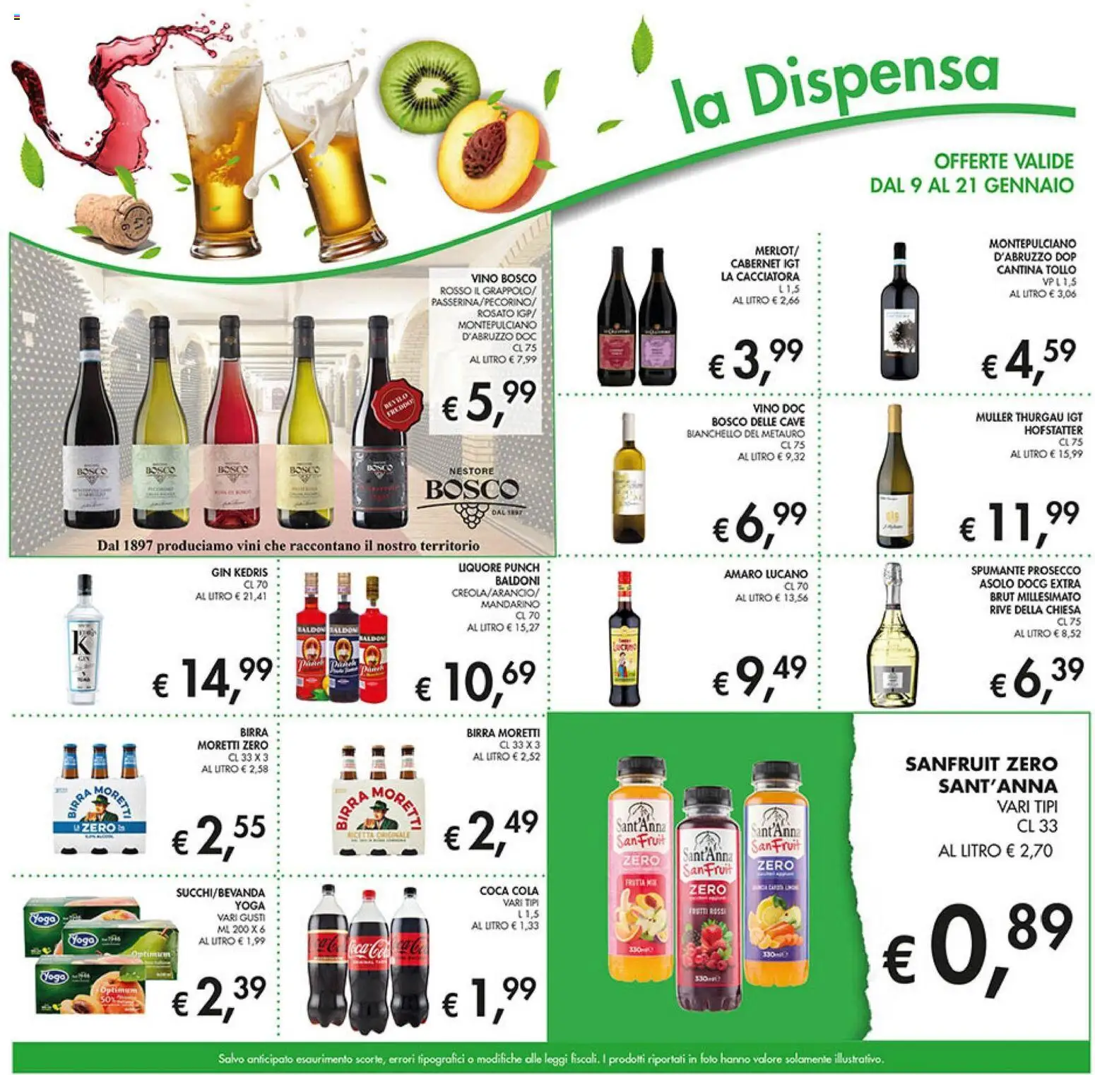 Volantino Coal del 09.01.2026 | Pagina: 21 | Prodotti: Birra, Gin, Vino, Amaro