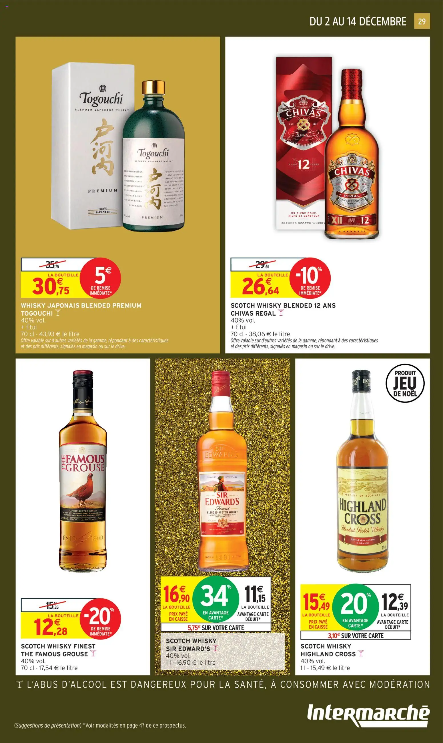 {H1} | Page: 29 | Produits: Whisky, Étui, Scotch whisky Sir Edward's, Thé