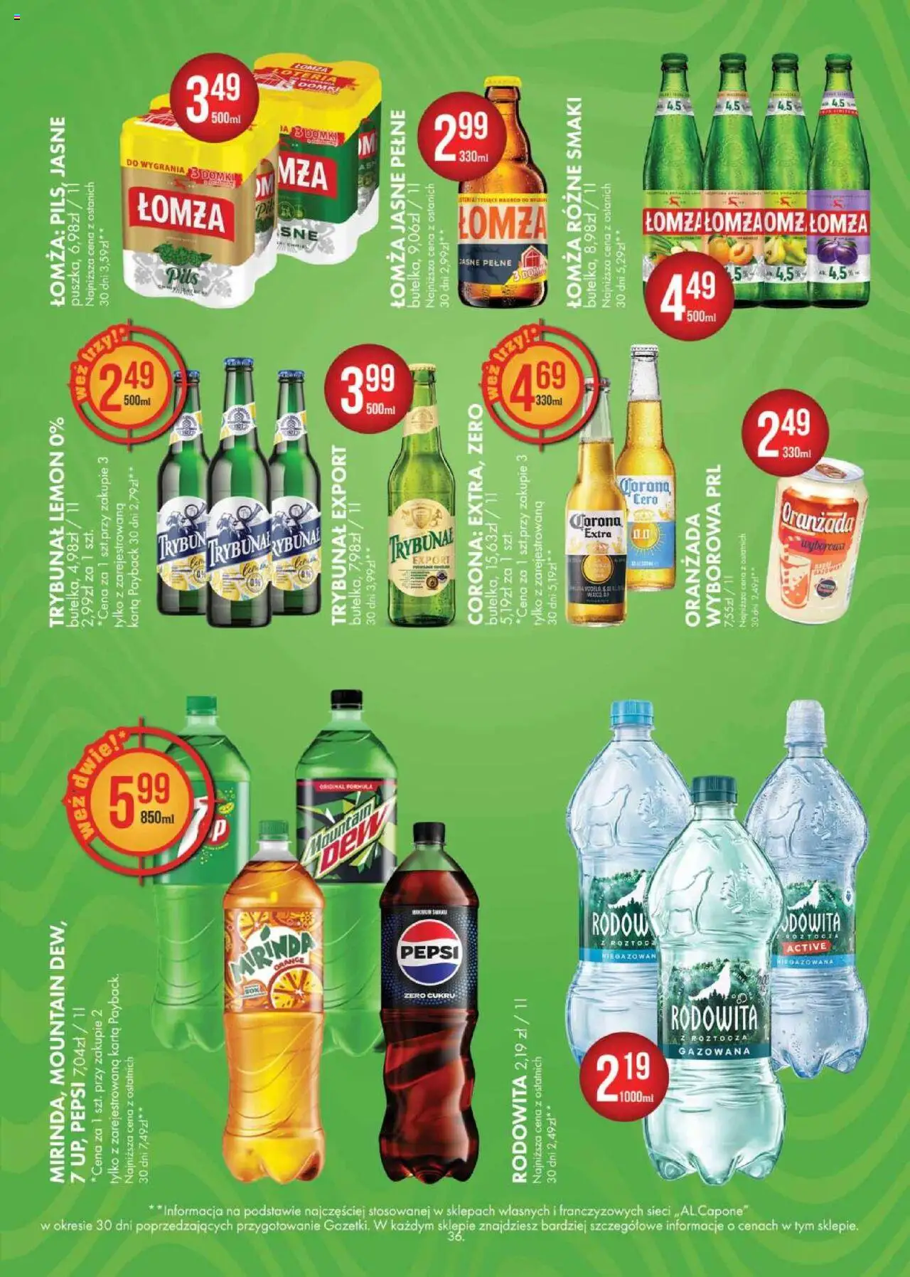 Al.Capone Gazetka od 09.06.2025 | Strona: 36 | Produkty: Karta, Pepsi