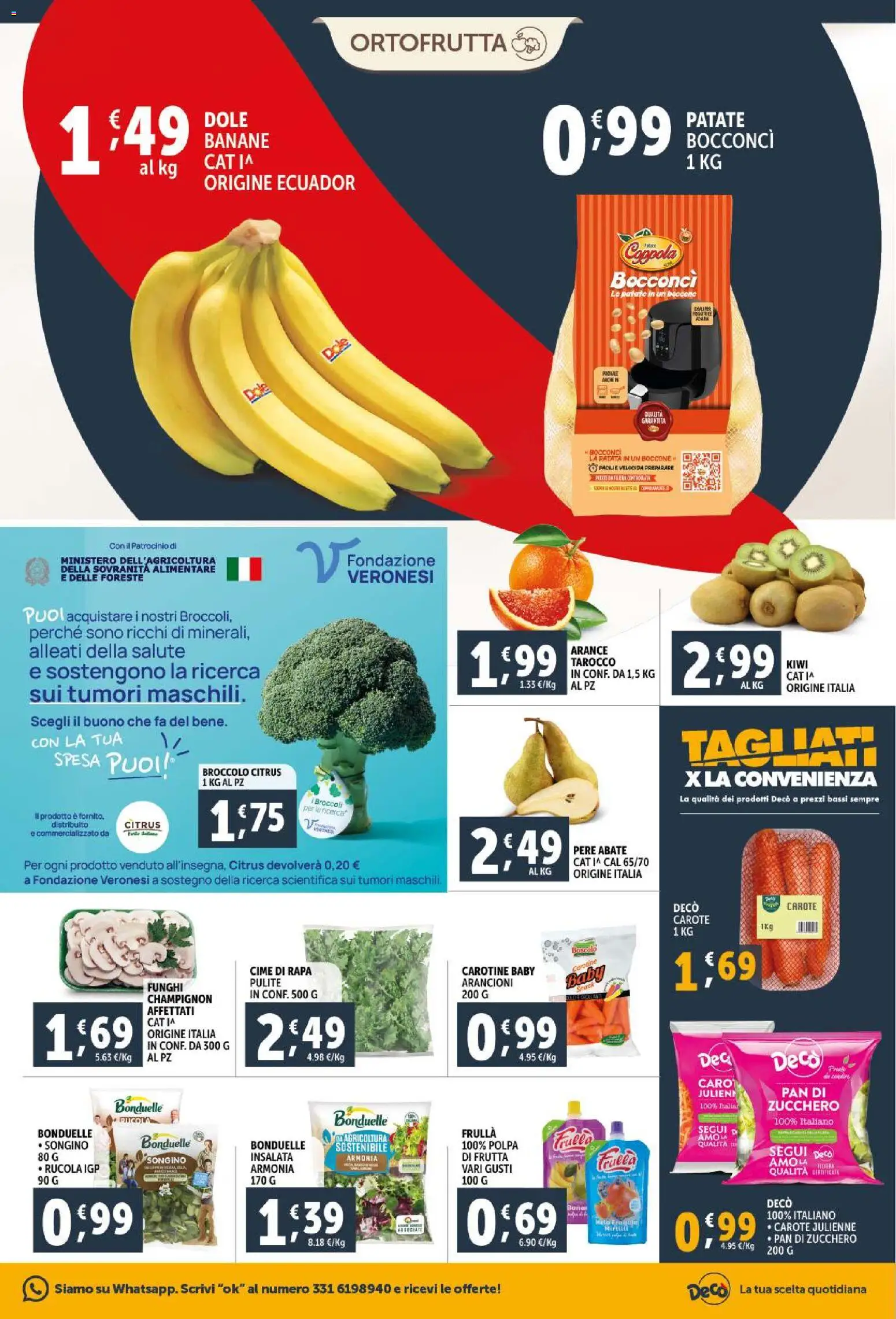 Volantino Decò del 20.01.2026 | Pagina: 6 | Prodotti: Kiwi, Frutta, Carote, Funghi