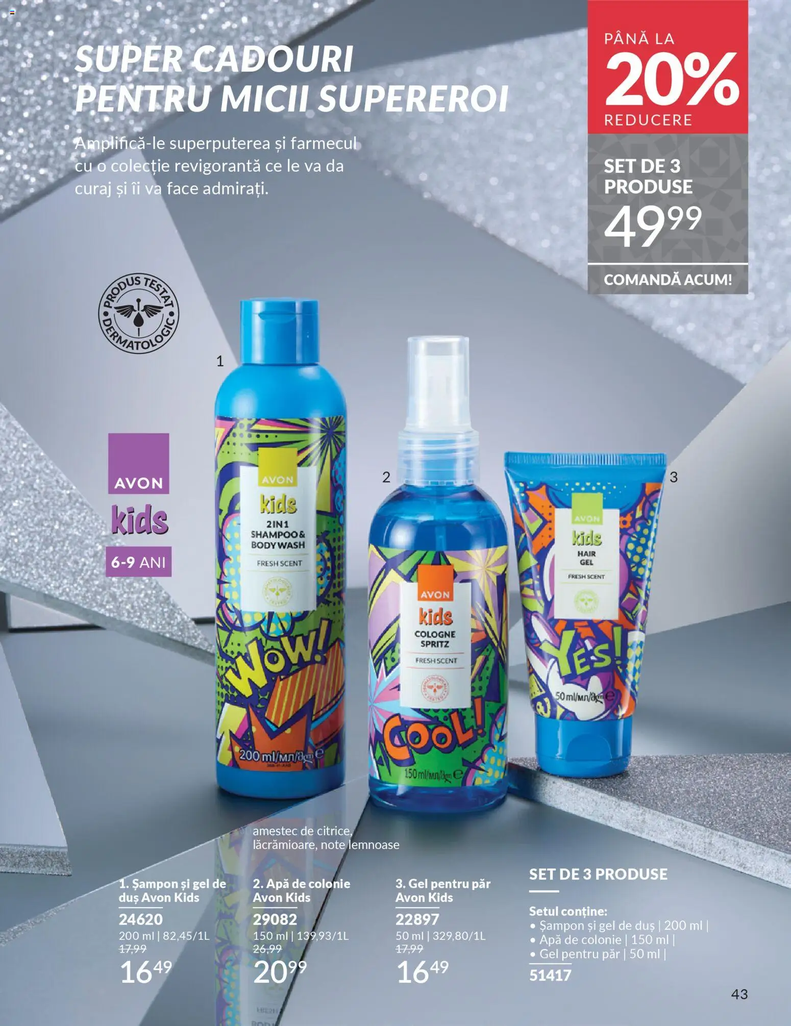 Noul catalog Avon – valabil de la 01.12.2025 | Pagină: 45 | Produse: Duș, Șampon, Gel de duș, Apă