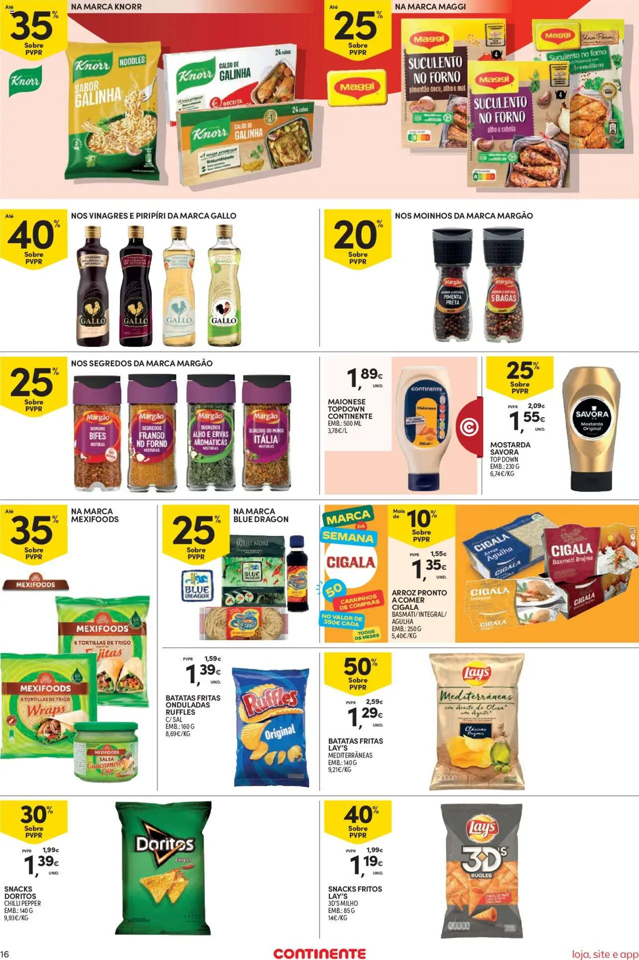 Continente Semanal Continente Bom Dia │ válido de 30.09.2025 | Página: 16 | Produtos: Forno, Knorr, Batatas fritas, Milho