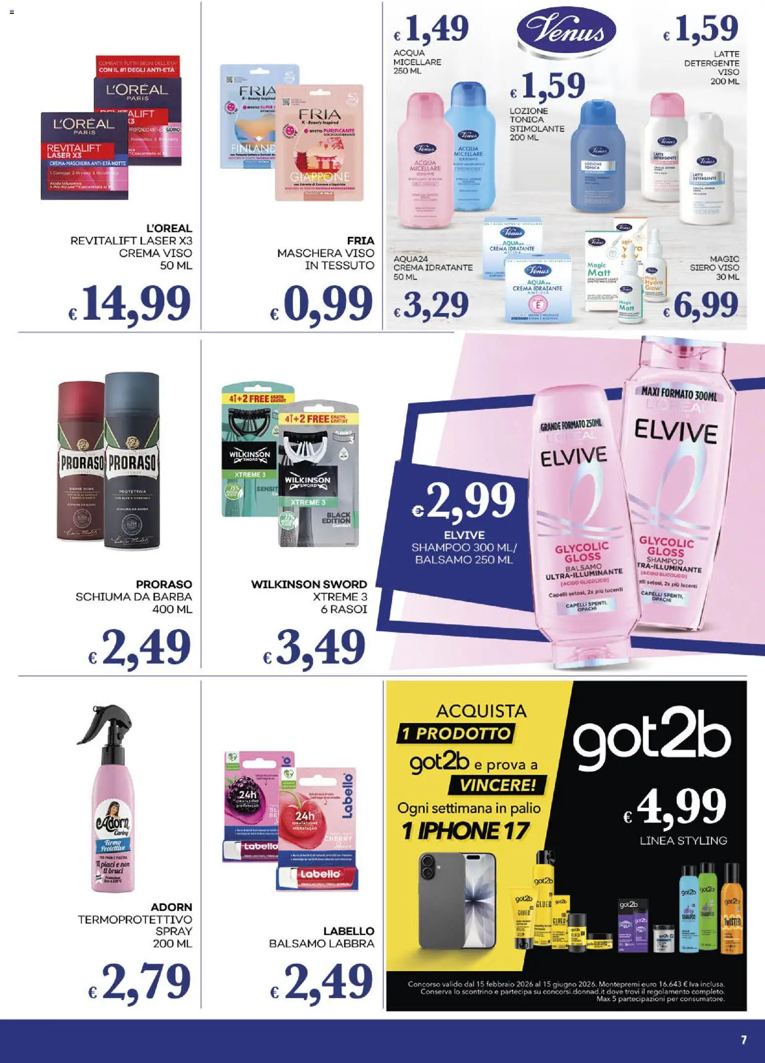 Volantino Pilato del 28.04.2026 | Pagina: 7 | Prodotti: Shampoo, Maschera, Detergente, Crema viso