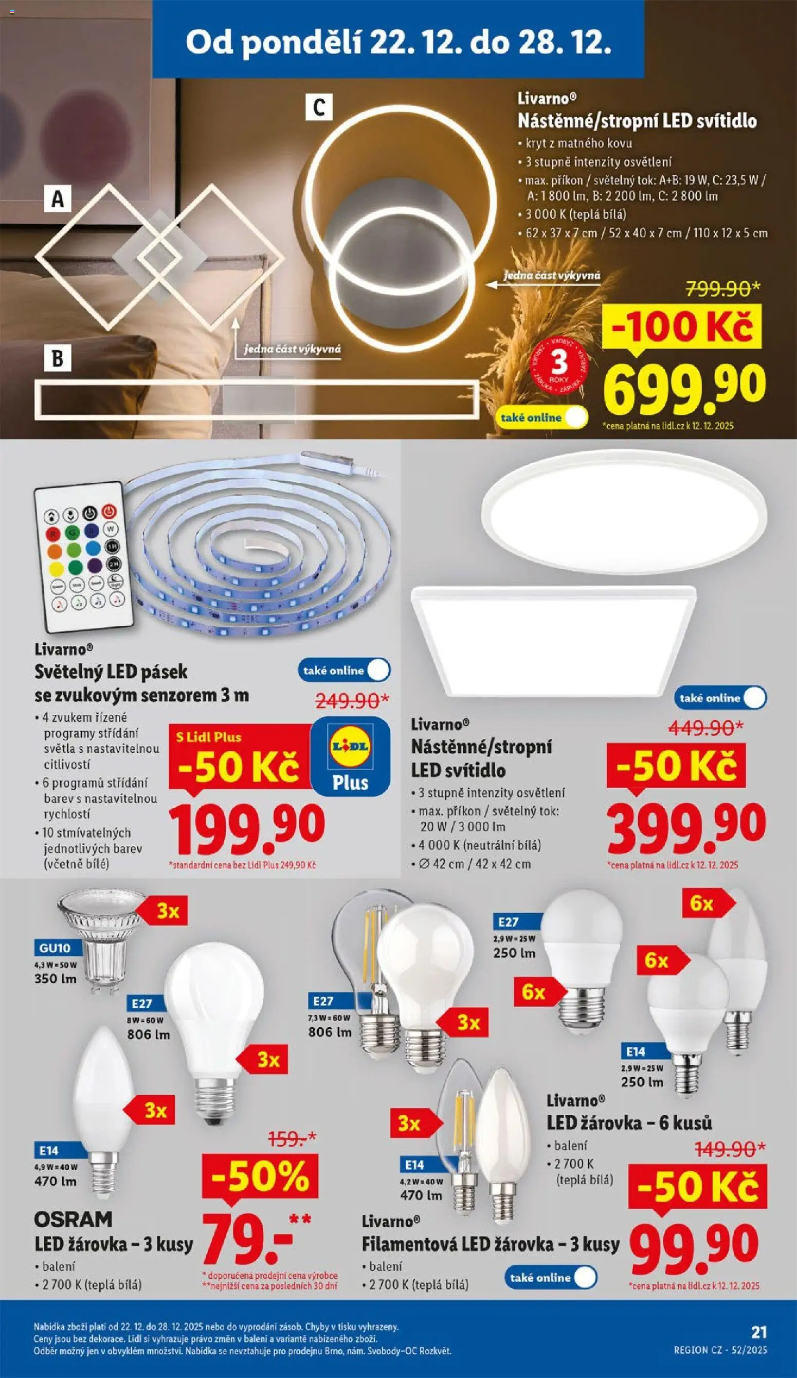 Lidl leták od 22.12.2025 | Strana: 21 | Produkty: LED pásek, LED