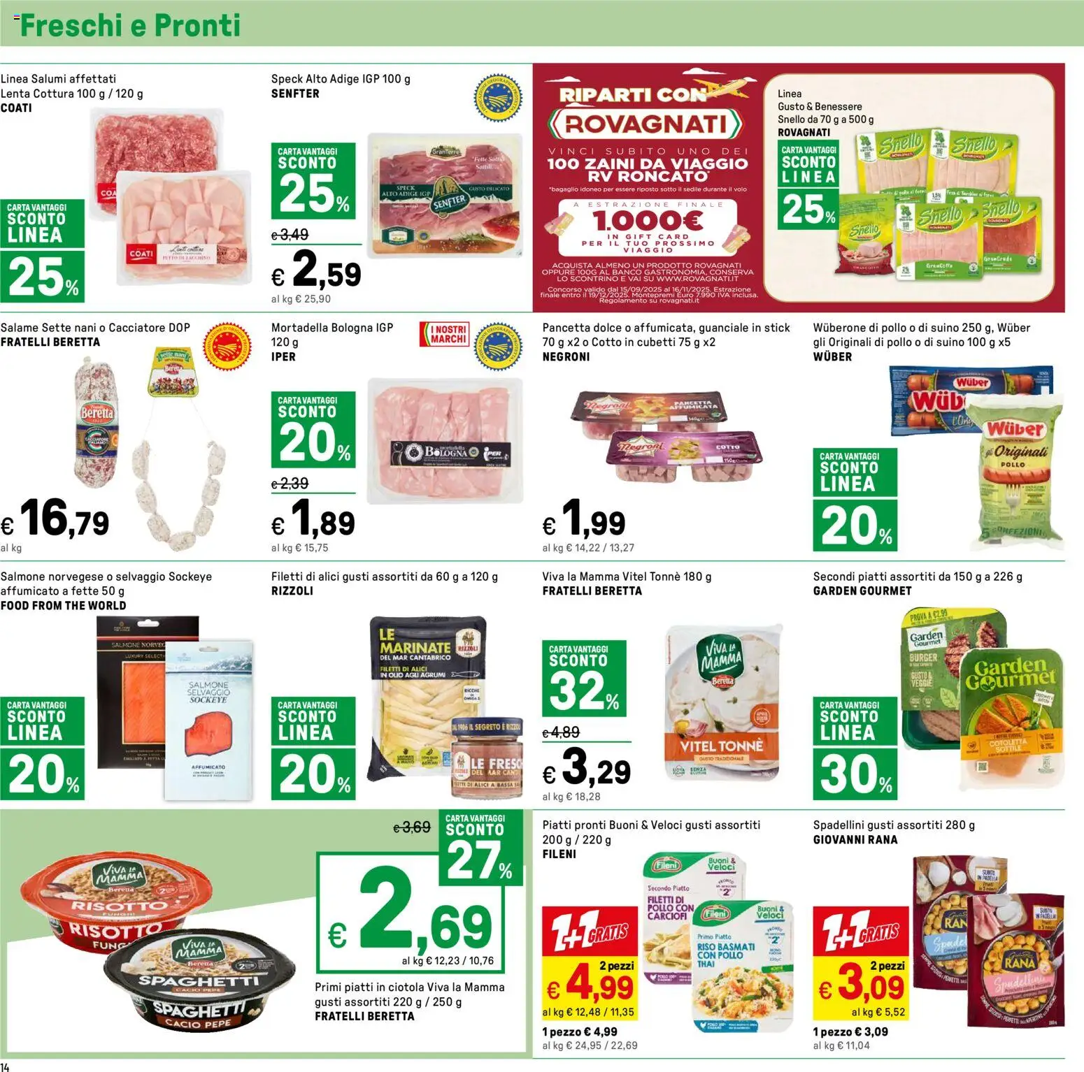Volantino Iper del 03.11.2025 | Pagina: 14 | Prodotti: Riso Basmati, Pepe, Mortadella, Piatto