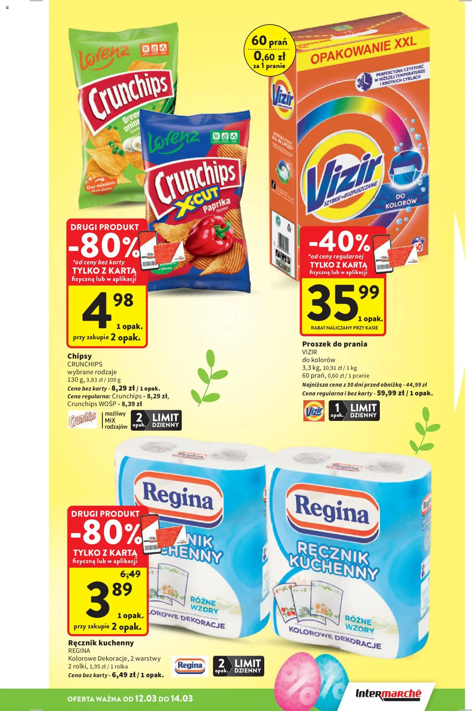 Intermarche gazetka od 12.03.2026 | Strona: 5 | Produkty: Karta, Chipsy, Proszek do prania