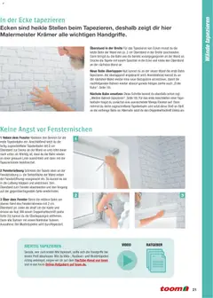 Toom Baumarkt Wände streichen und tapezieren ab 01.01.2026 gültig | Seite: 21 | Produkte: Decke, Video