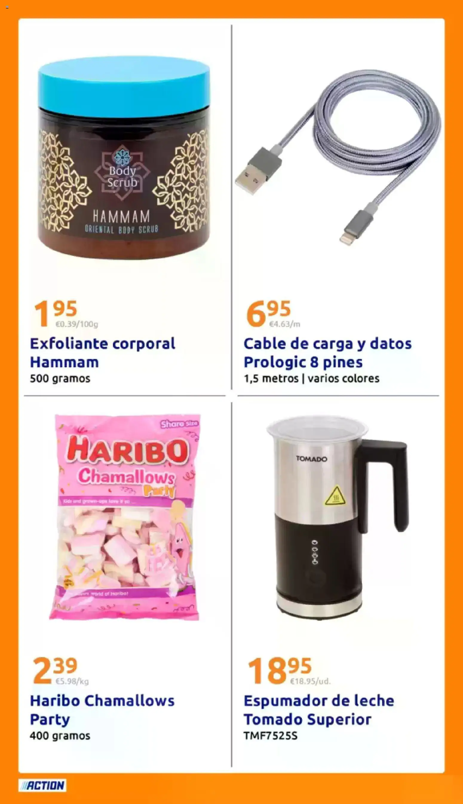 Action folleto │ válido desde el 04.03.2026 | Página: 24 | Productos: Leche, Cable, Exfoliante corporal, Body