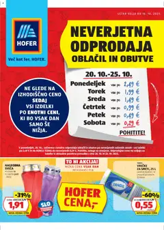 Hofer SI - Katalog - Pregled kataloga iz trgovine Hofer SI, vrijedi od 16.10.2025