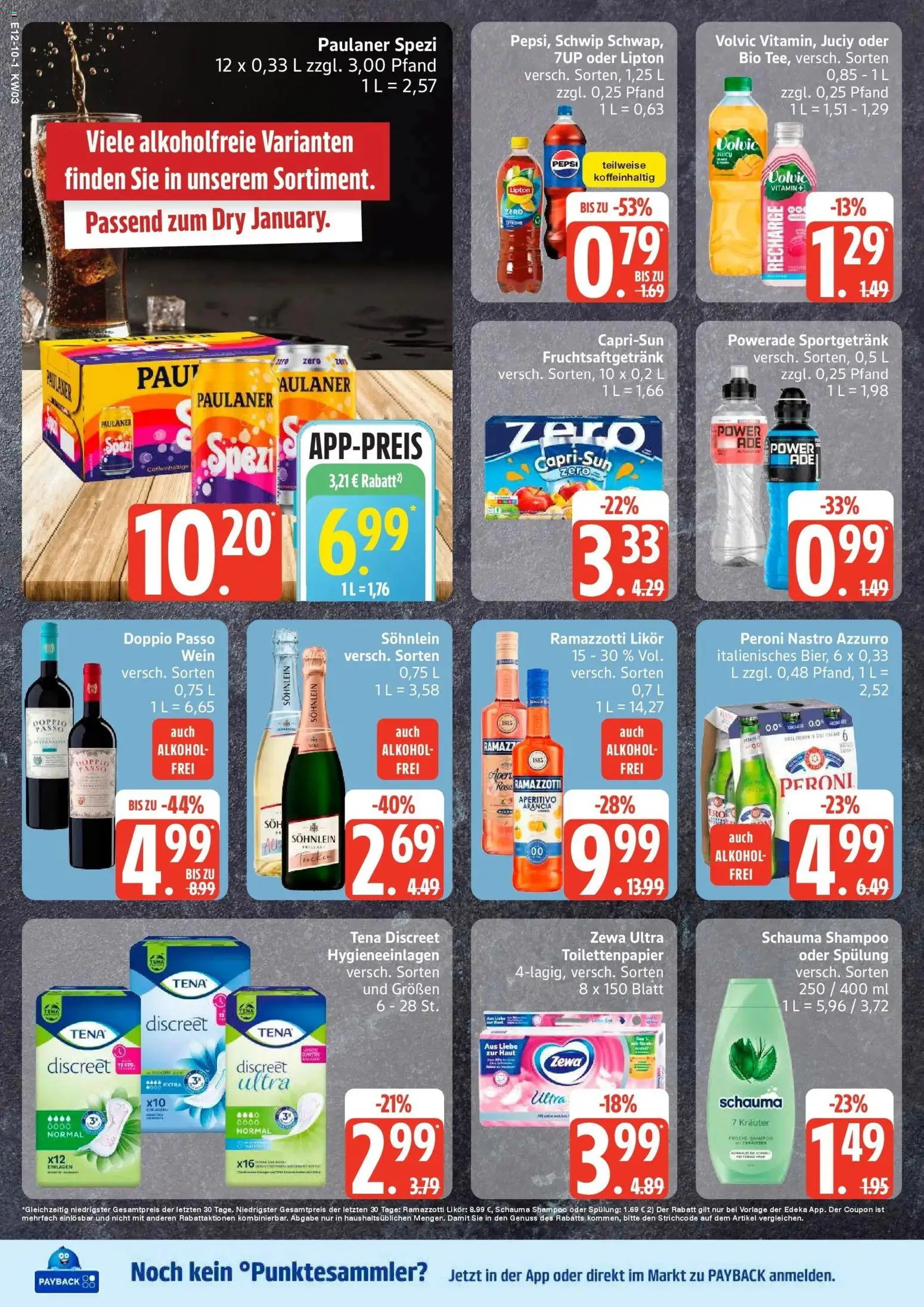 Edeka prospekt Hamburg	 – gültig ab 11.01.2026 | Seite: 10 | Produkte: Likör, Spülung, Powerade, Toilettenpapier