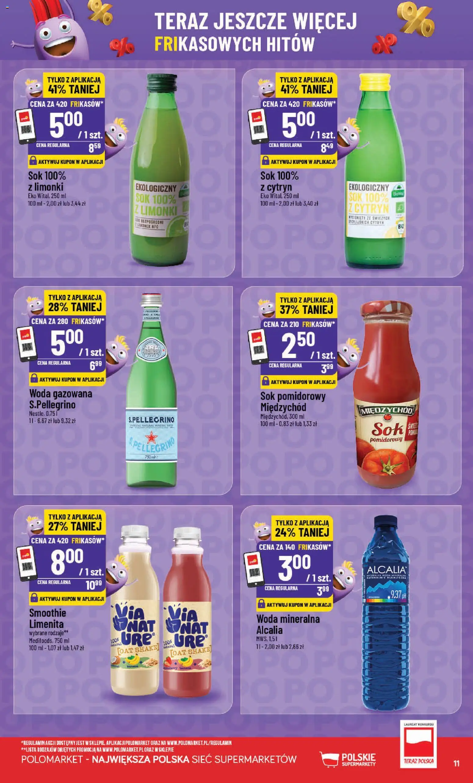 POLOmarket Gazetka - Frikasowe Hity od 17.12.2025 | Strona: 11 | Produkty: Smoothie, Sok, Woda