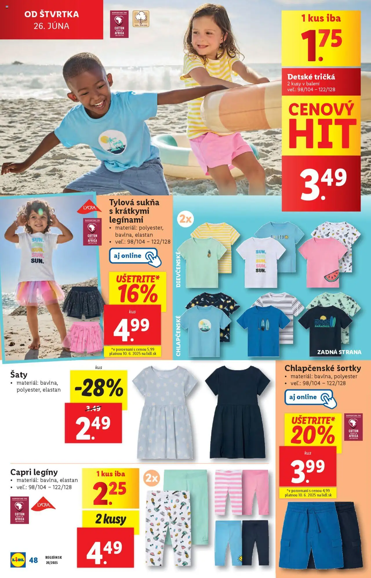 Lidl leták │ platný od 23.06.2025 | Strana: 58 | Produkty: Šaty, Legíny