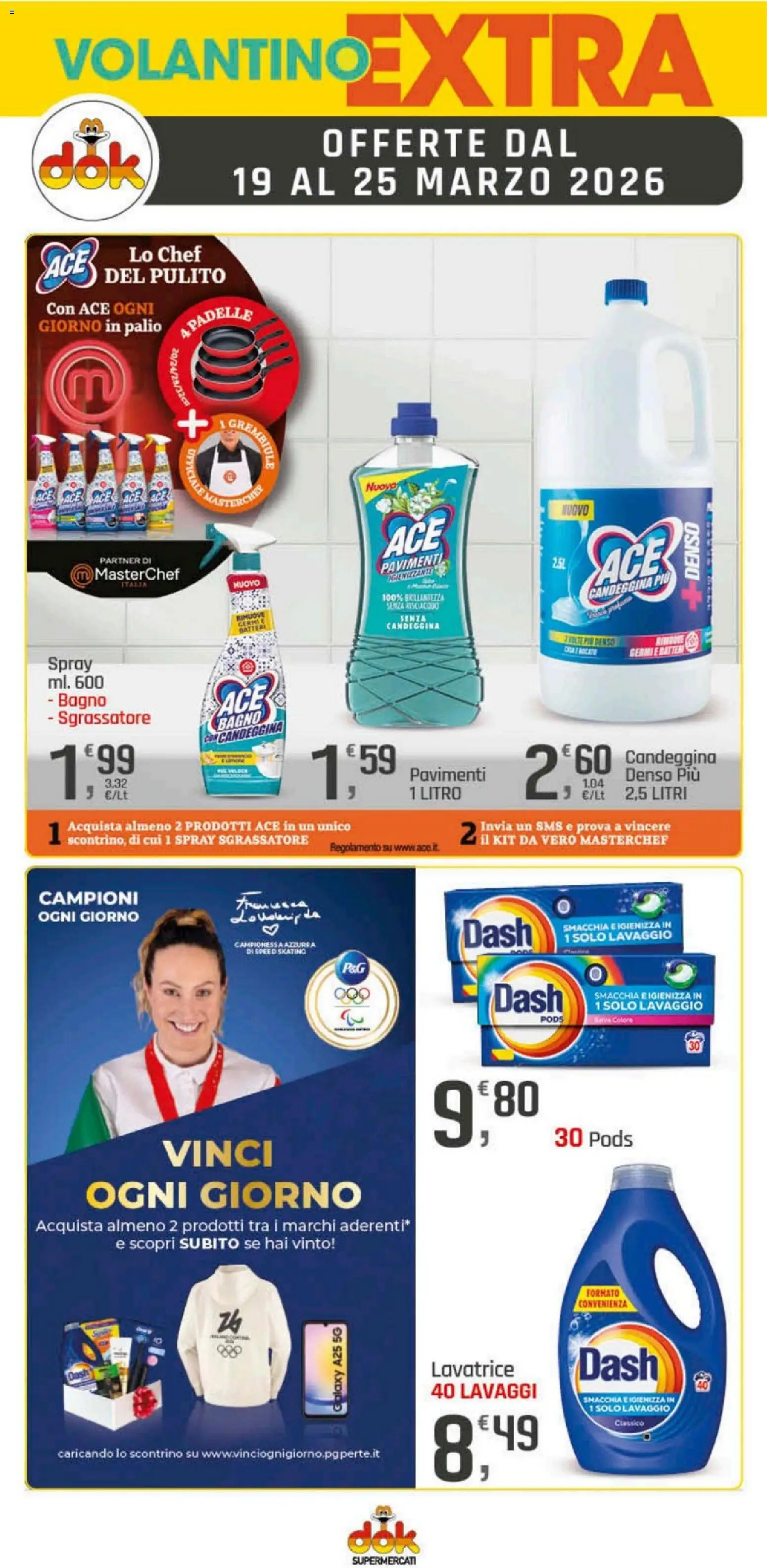 Volantino DOK del 19.03.2026 | Pagina: 13 | Prodotti: Candeggina, Sgrassatore, Lavatrice, Bagno