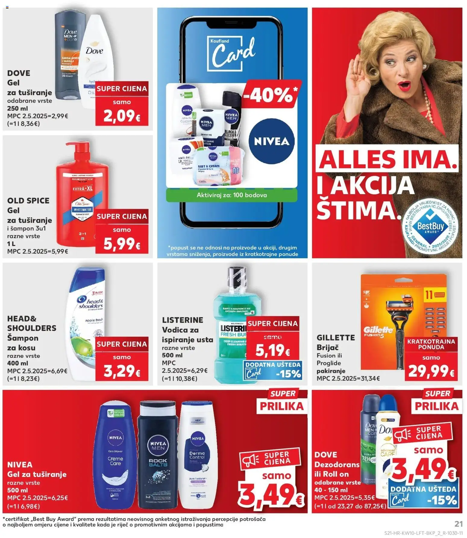 Kaufland katalog | vrijedi od 04.03.2026 | Stranica: 21 | Proizvodi: Roll on, Gel za tuširanje, Dezodorans, Old Spice