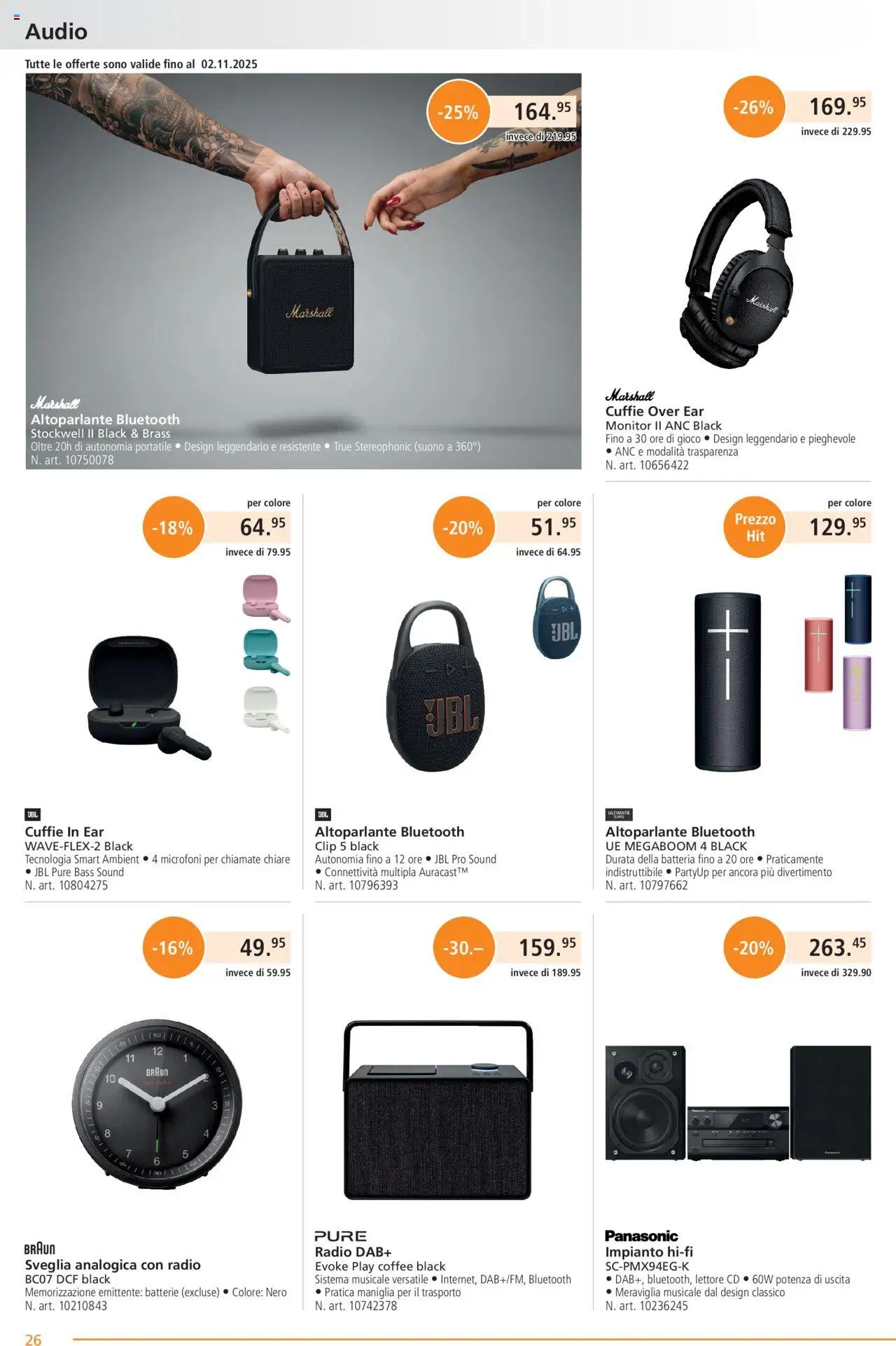 Fust Aktionen IT – gültig ab 20.10.2025 | Seite: 26 | Produkte: Batterie, Audio, Radio, Hifi