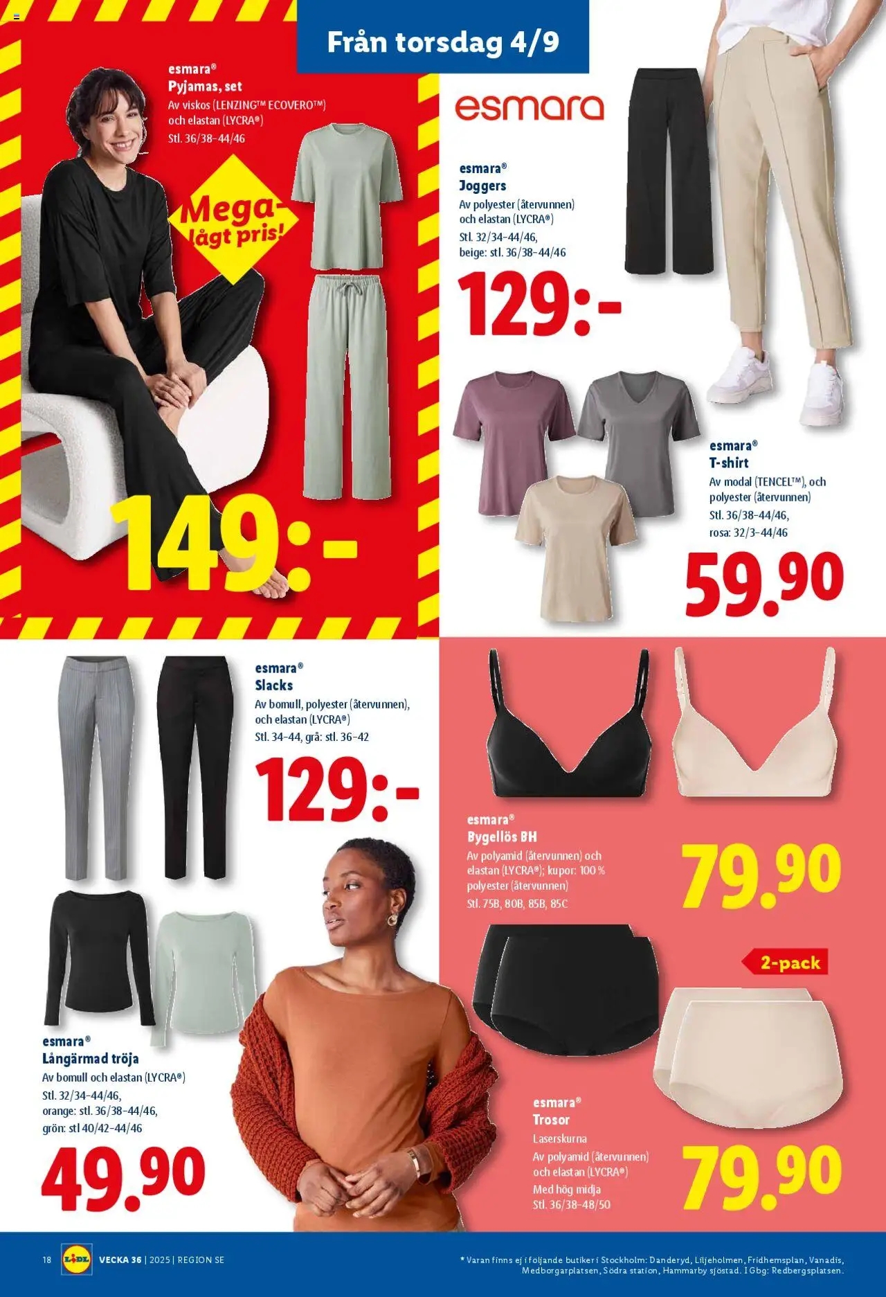 Lidl reklamblad aktuell från 01.09.2025 | Sida: 21 | Produkter: Tröja, Bh, Set, Långärmad tröja
