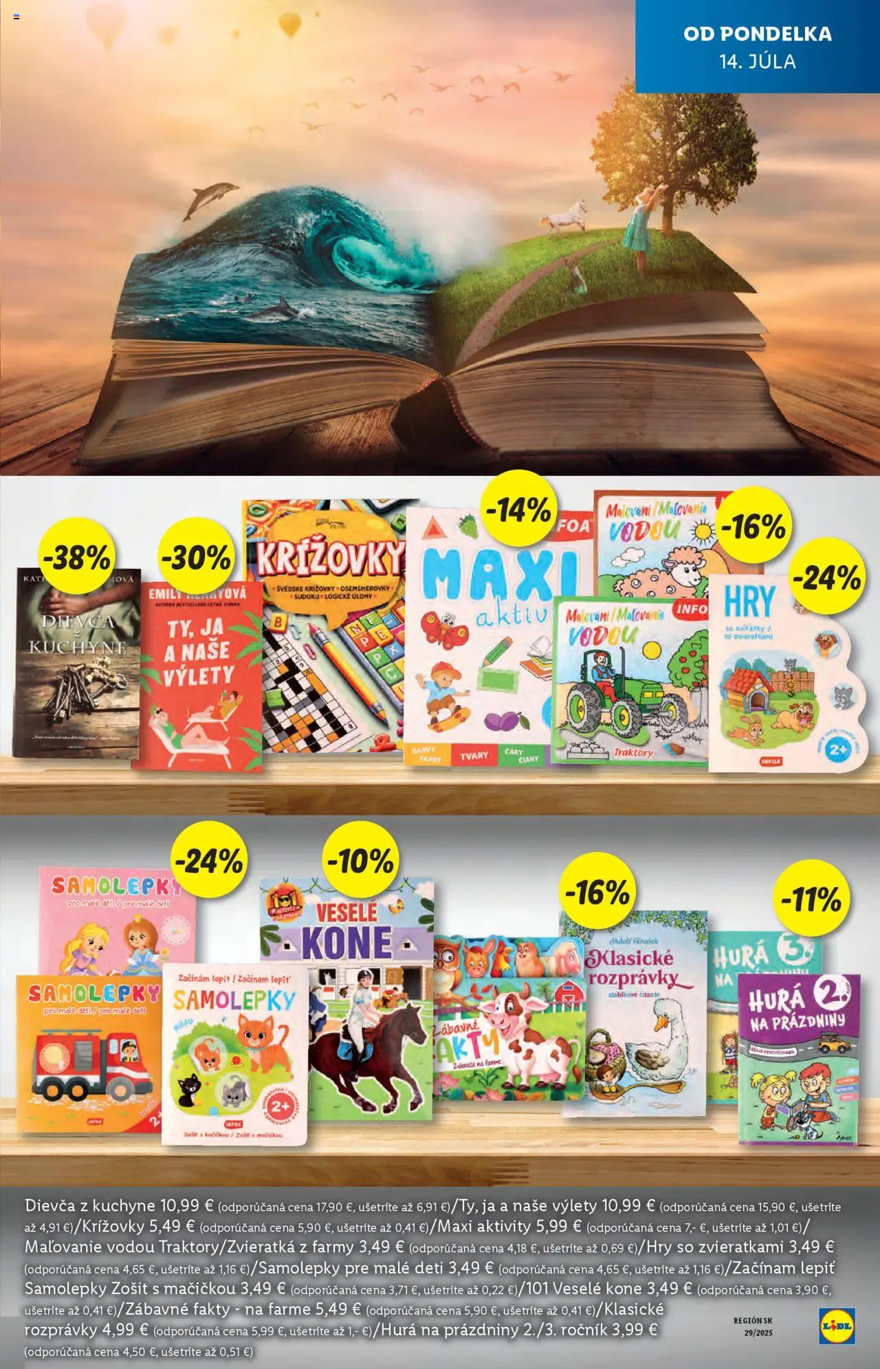 Lidl leták │ platný od 14.07.2025 | Strana: 55 | Produkty: Zošit, Kniha, Puzzle, Kuchyne