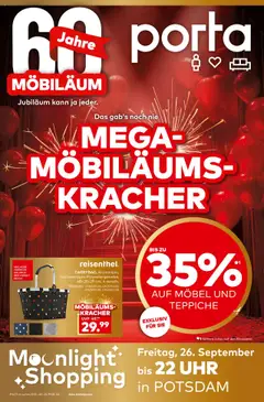 Porta! Mega Möbiläumskracher - Potsdam ab 21.09.2025 gültig