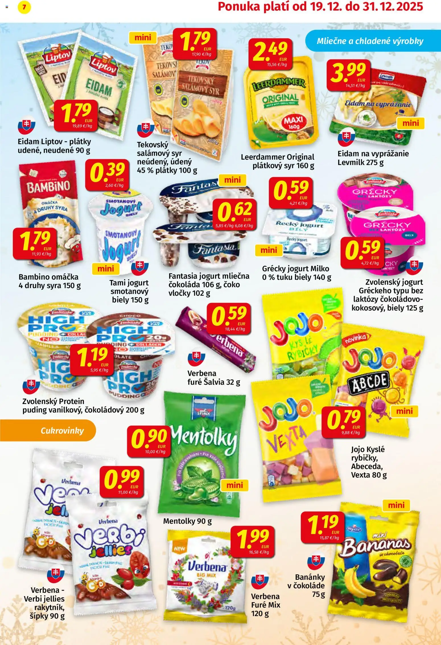 Nové Koruna akcie – leták je platný od 19.12.2025 | Strana: 7 | Produkty: Syr, Jogurt, Protein, Vločky