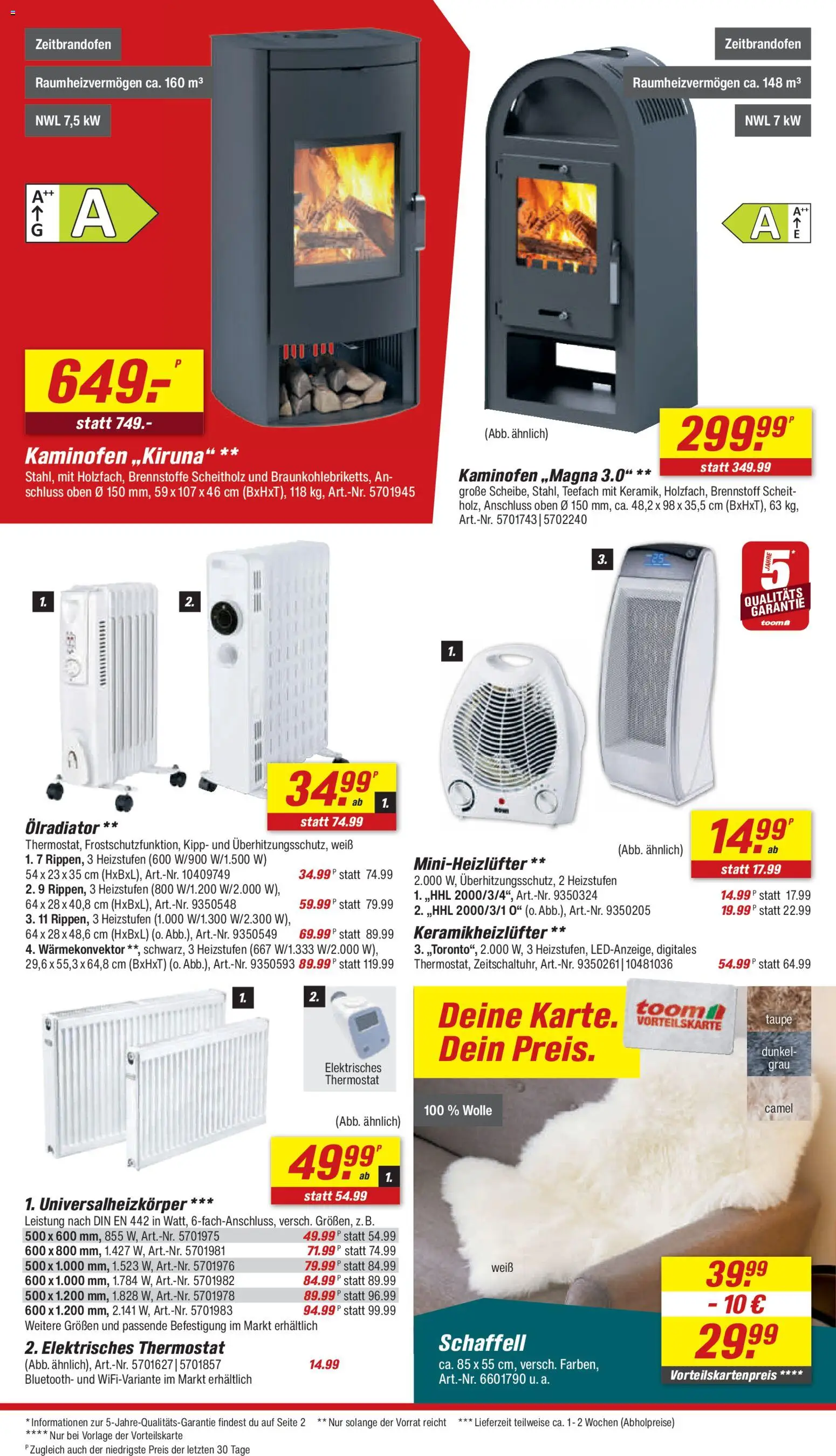 Toom Baumarkt Prospekt 	 – gültig ab 15.11.2025 | Seite: 12 | Produkte: Kaminofen